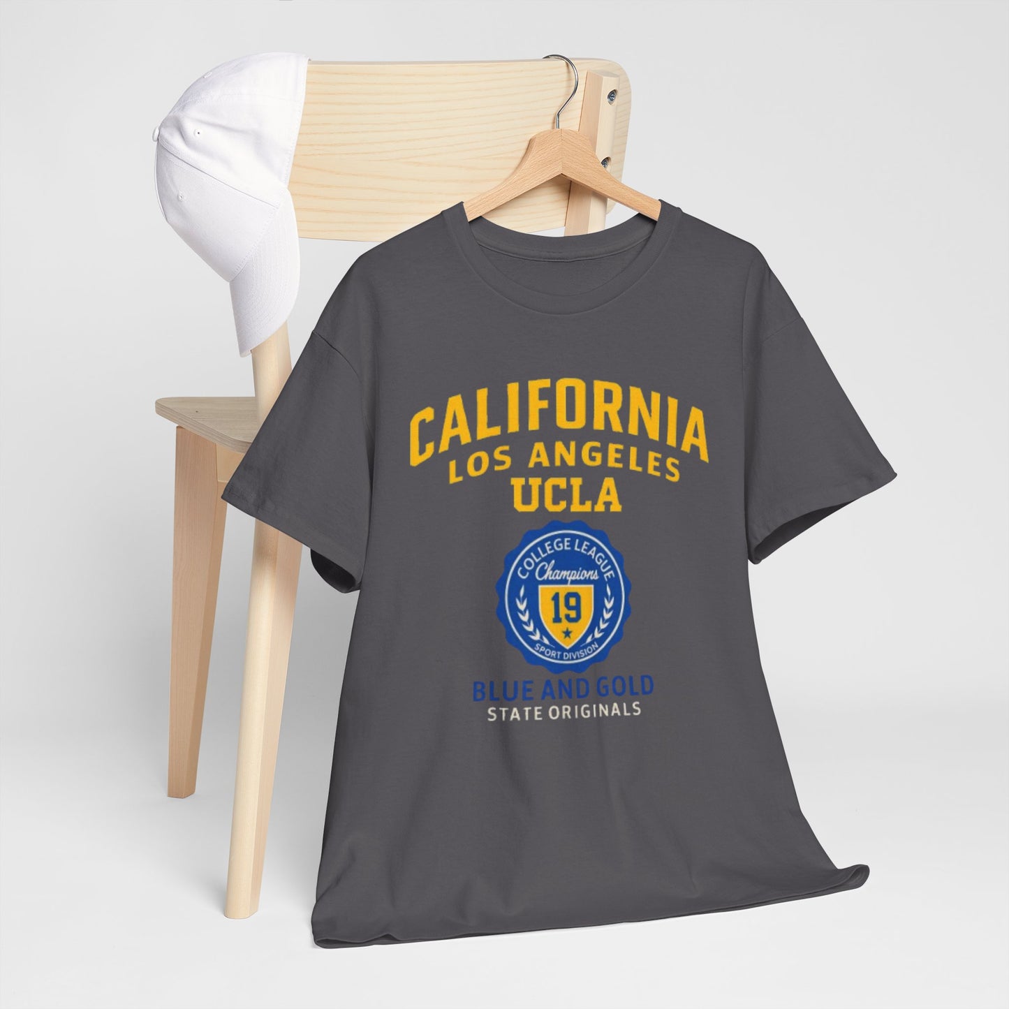 California Blue and Gold College  T-Shirt – UCLA-Inspired Unisex Cotton Tee for Game Day and Everyday Style
