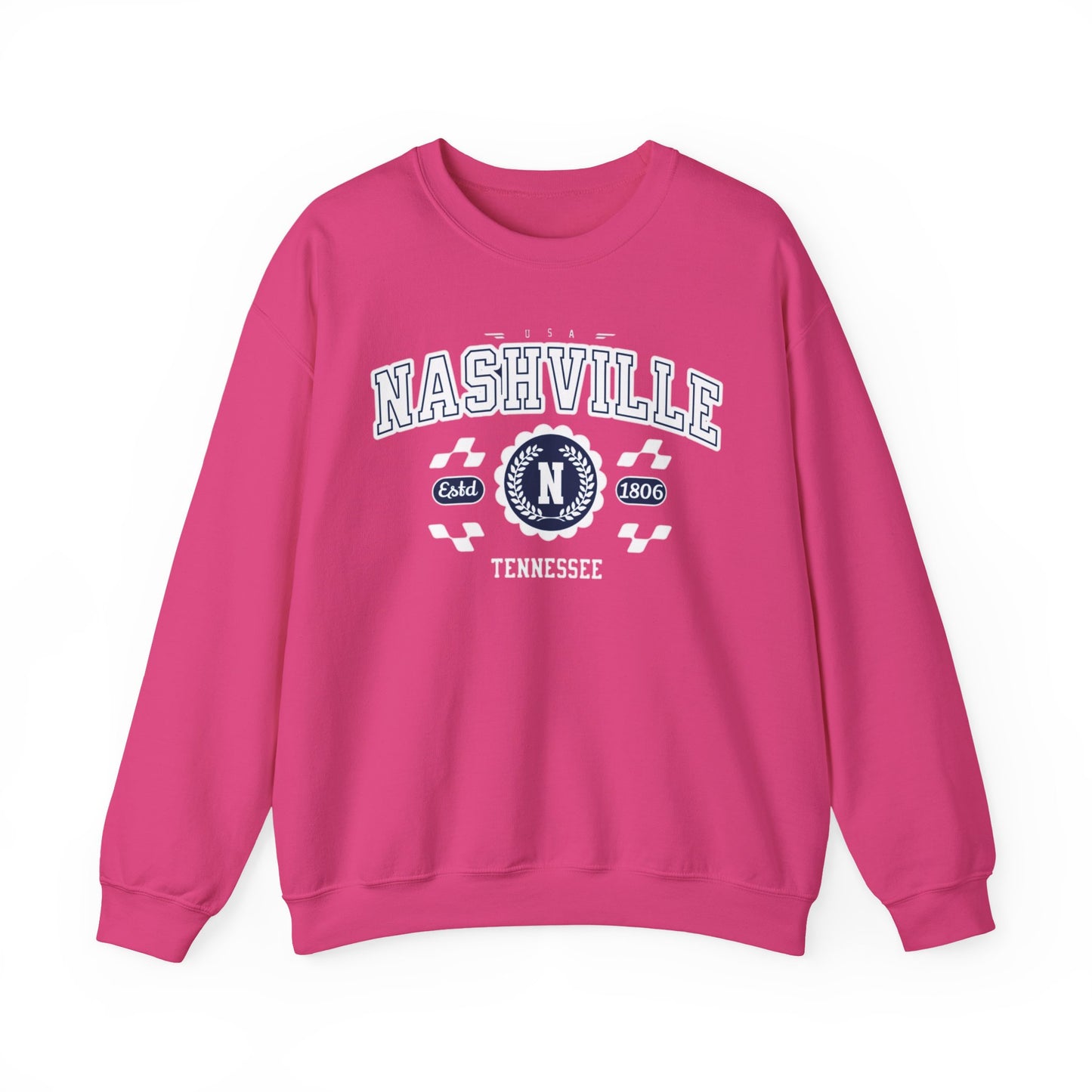 Vintage Nashville Tennessee Athletic Sports Design varsity pullover sweater  Crewneck Sweatshirt