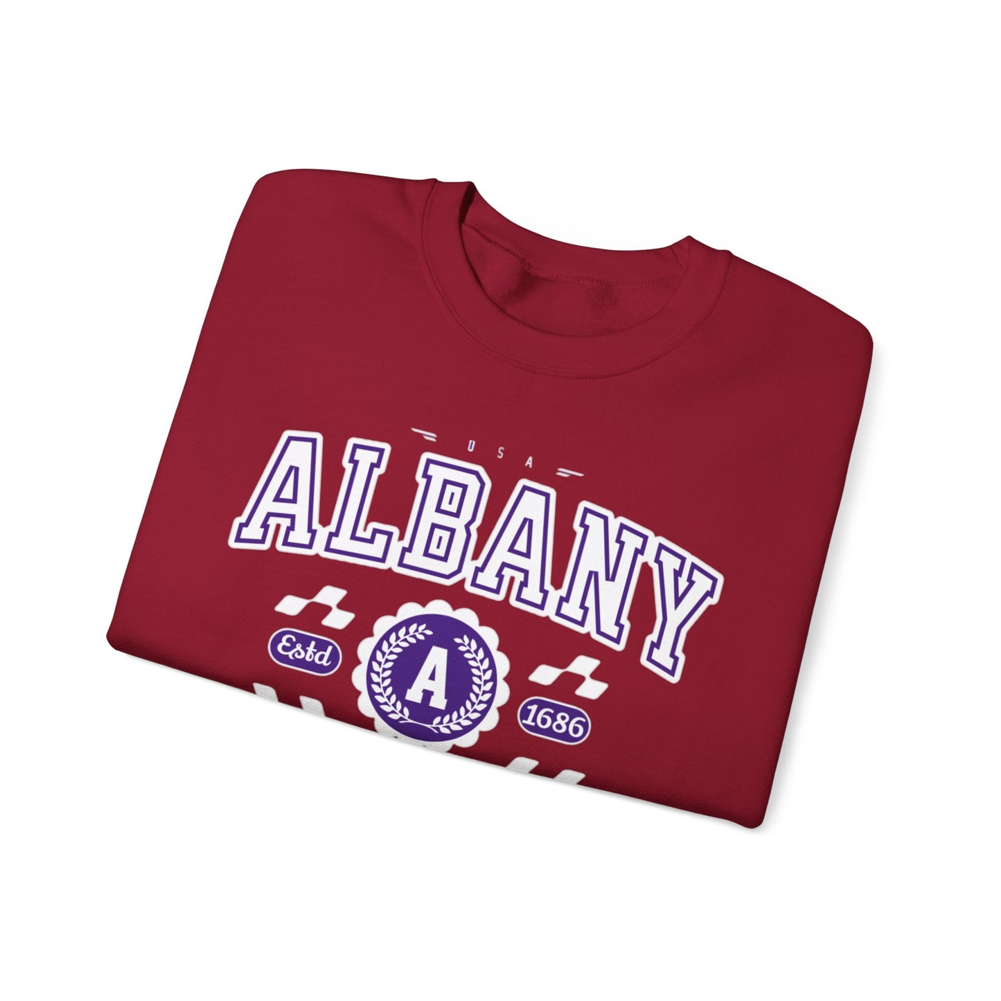 Vintage Albany New York Athletic Sports Design Crewneck Sweatshirt