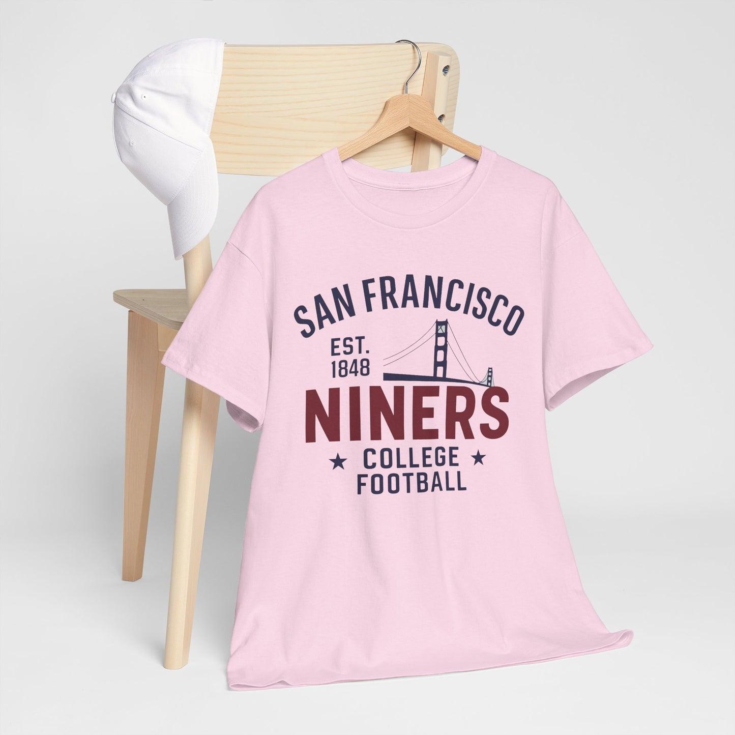 San Francisco Niners Football Tee, Unisex Cotton T-Shirt, Vintage College Style, Game Day Shirt, Sports Fan Apparel, Gift for Him/Her