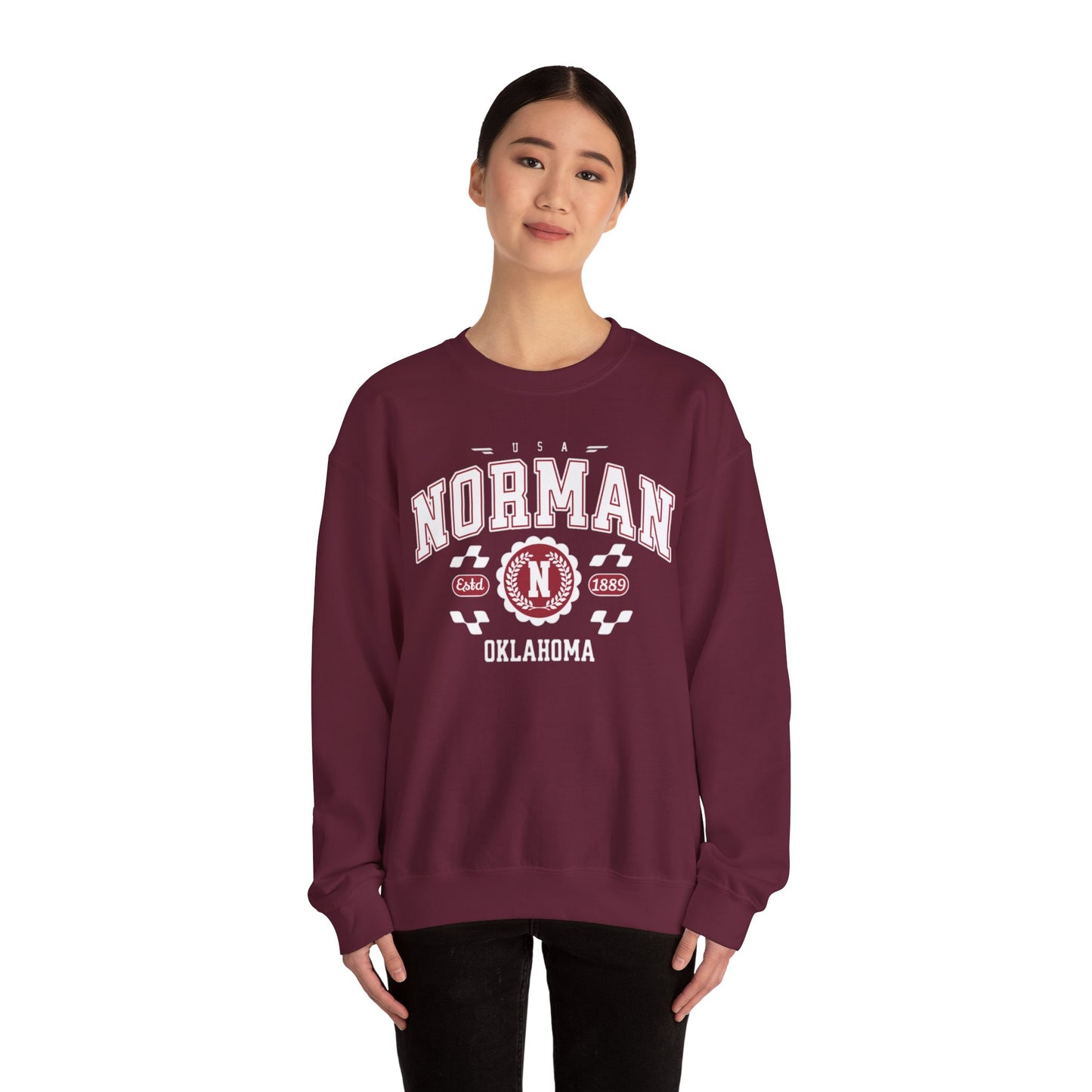 Vintage Athletic Sports Design Norman Oklahoma OK Sweatshirt