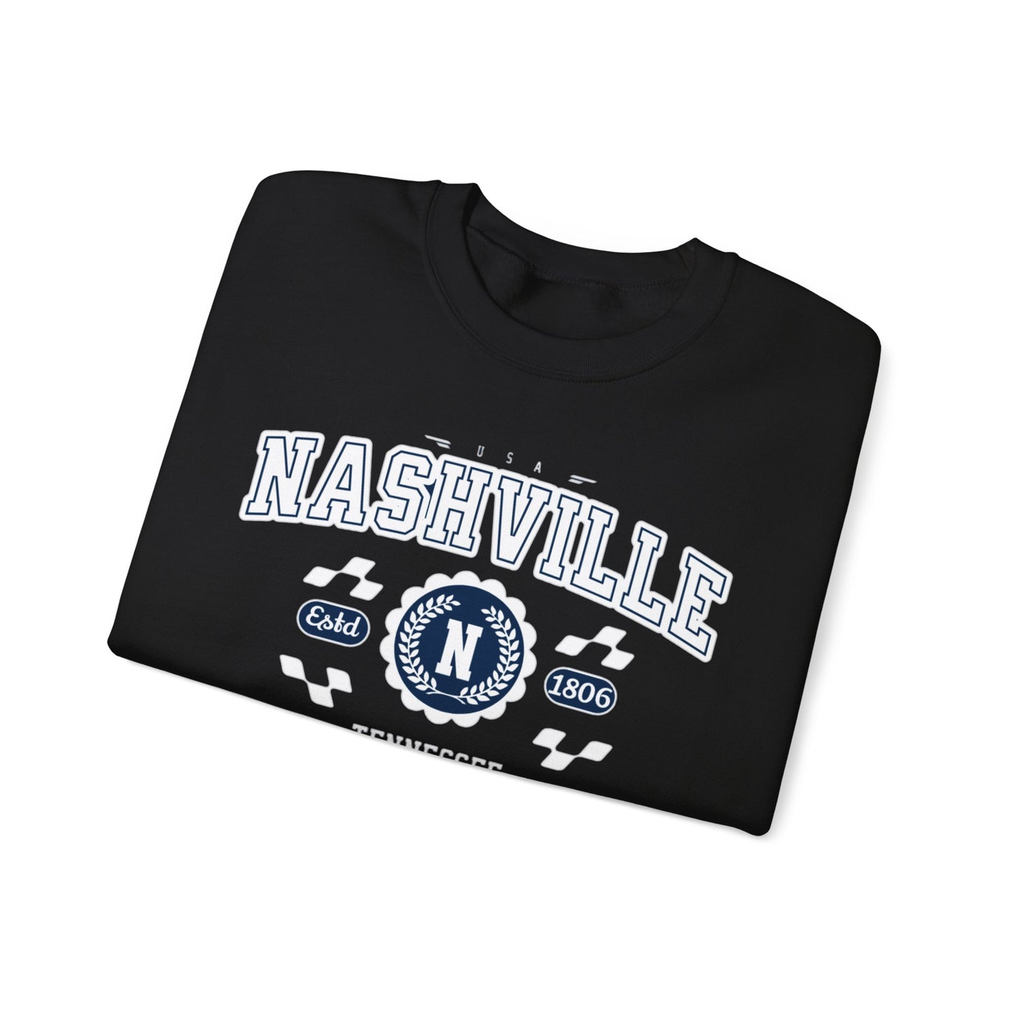 Vintage Nashville Tennessee Athletic Sports Design varsity pullover sweater  Crewneck Sweatshirt