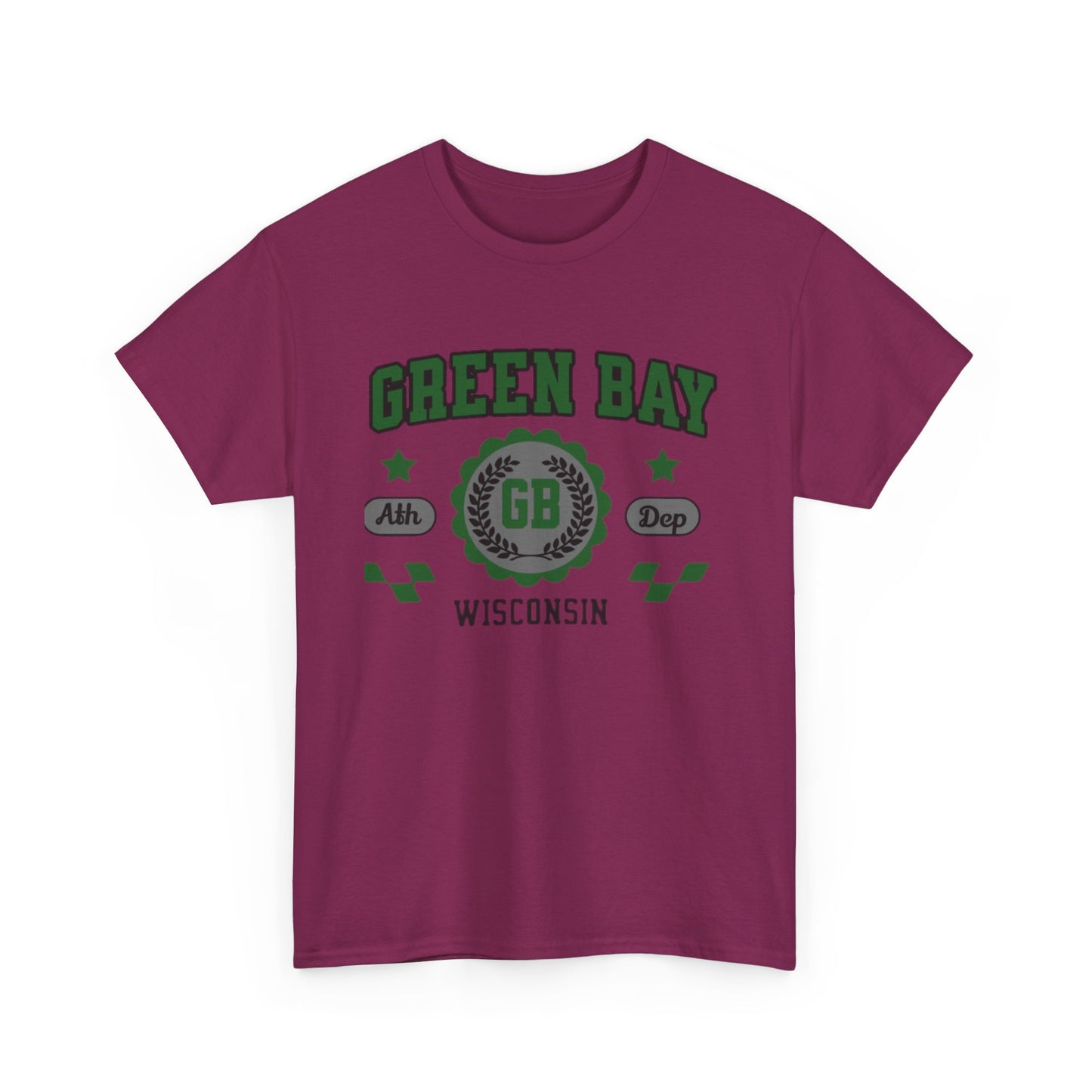 Wisconsin Green Bay  t-shirt Vintage Athletic Sports Design  Cotton Tee