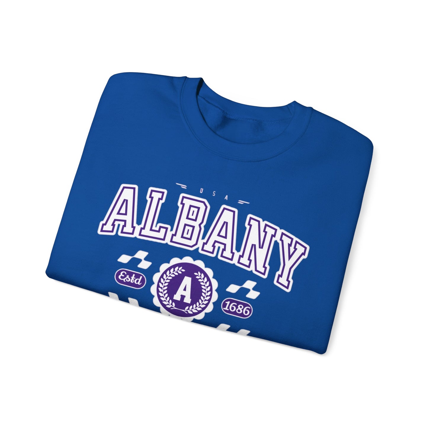Vintage Albany New York Athletic Sports Design Crewneck Sweatshirt