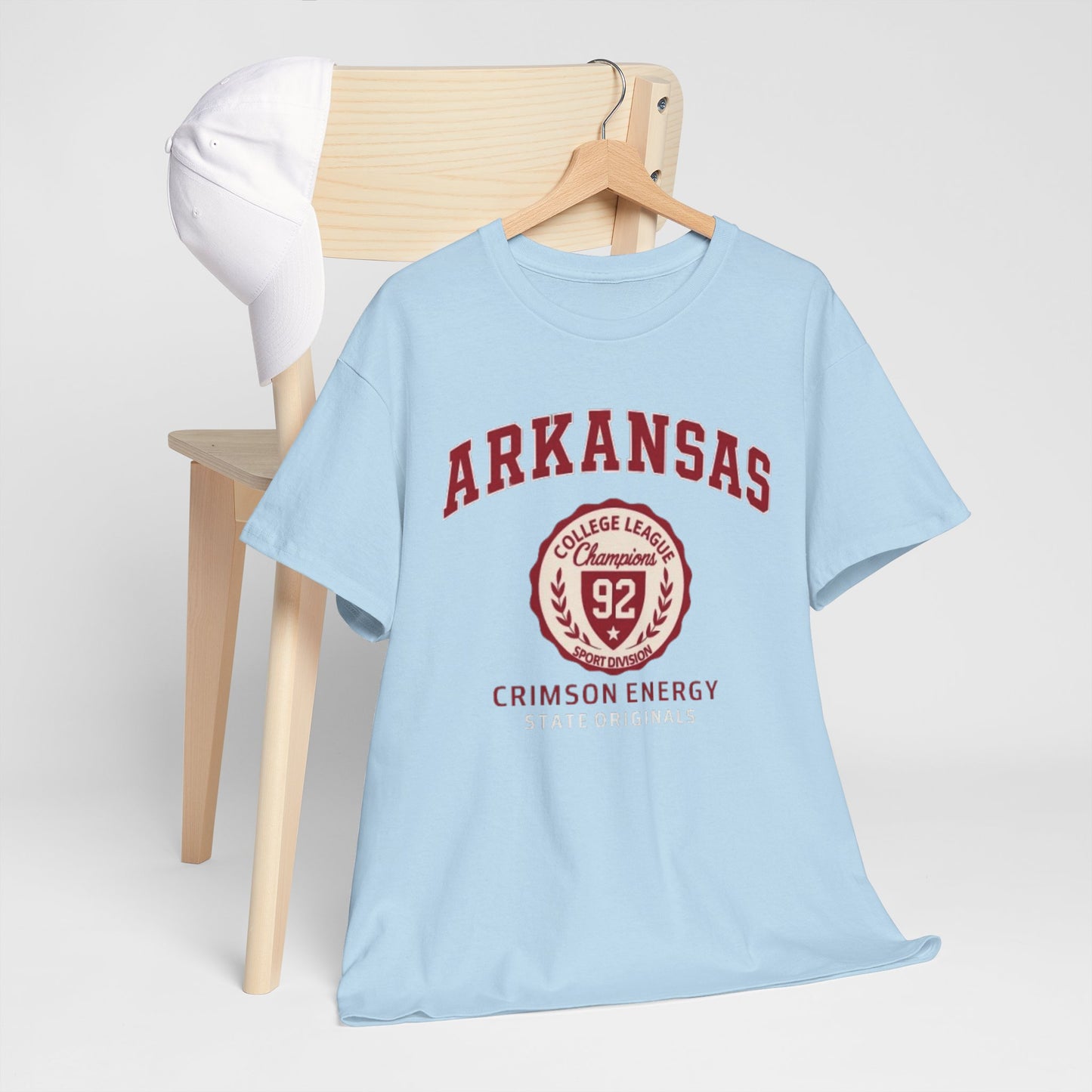 Arkansas Crimson Energy Vintage College T-Shirt – Unisex Cotton Tee for Game Day, Casual Wear and Gift Inspiration