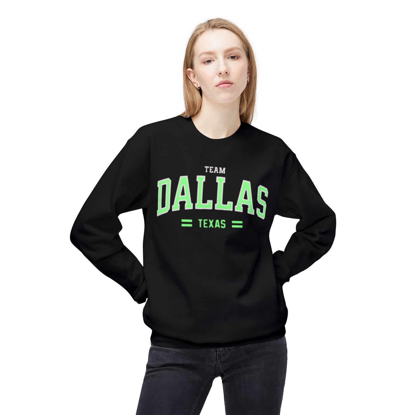 Varsity Dallas Texas Adult Unisex Crewneck vintage style Sweatshirt