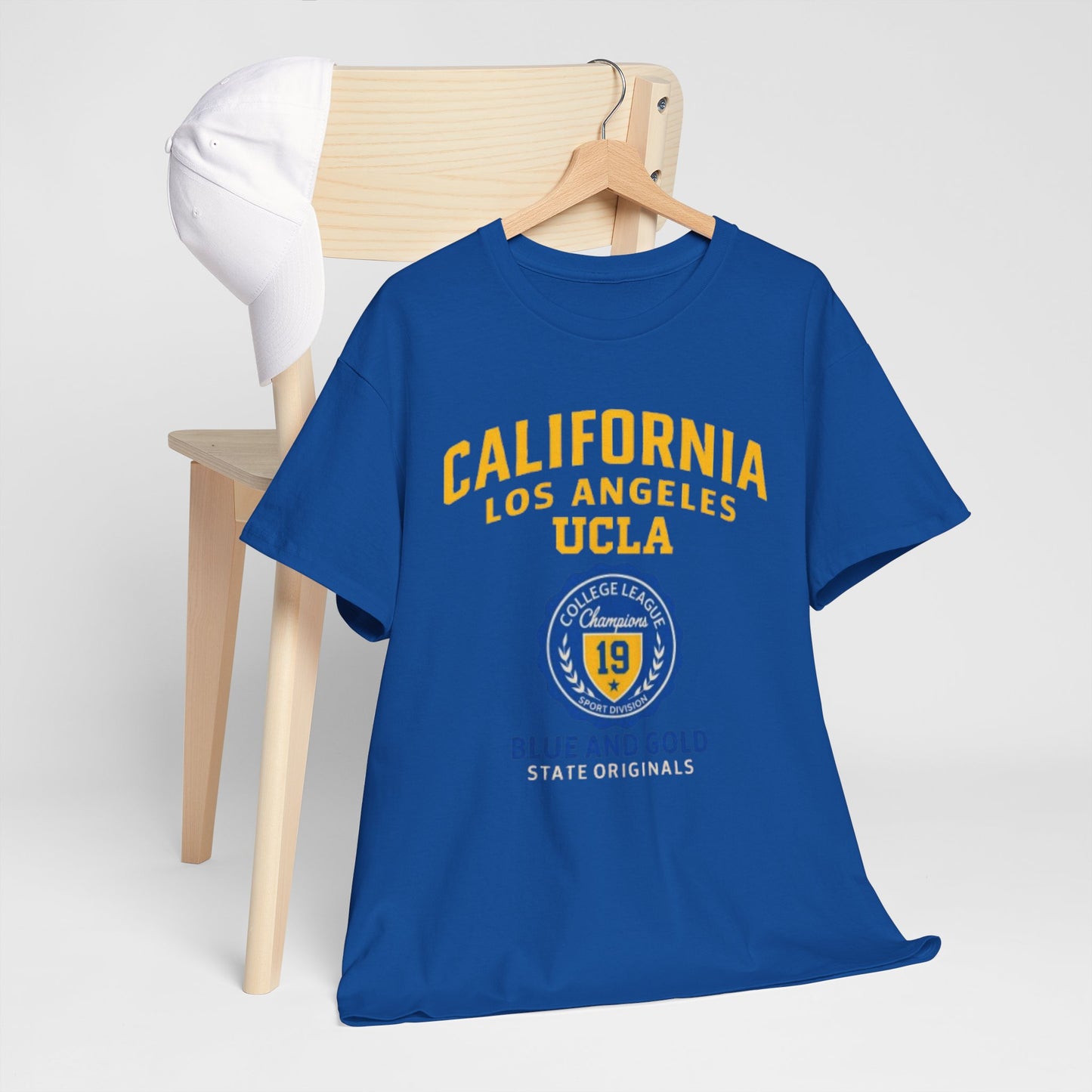 California Blue and Gold College  T-Shirt – UCLA-Inspired Unisex Cotton Tee for Game Day and Everyday Style