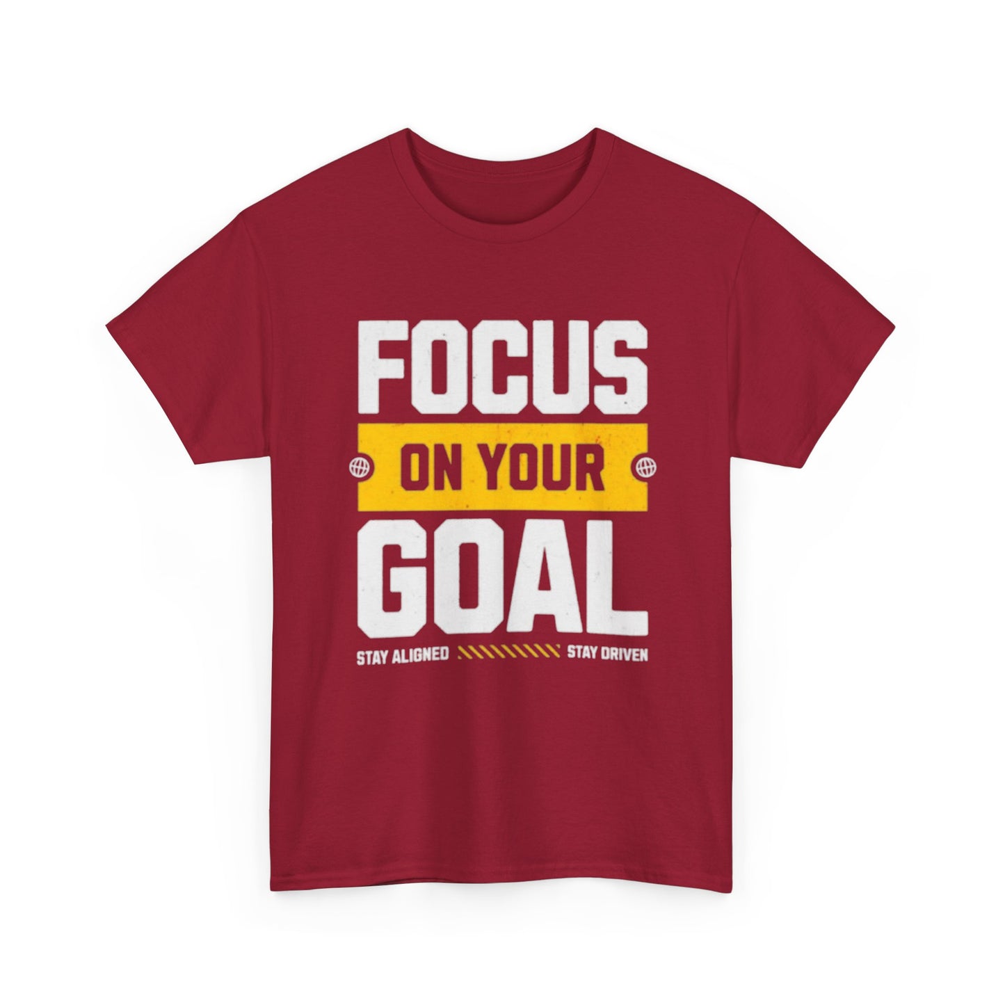 Focus on Your Goal Inspirational Gym T-Shirt – Stay Driven, Stay Strong tee
