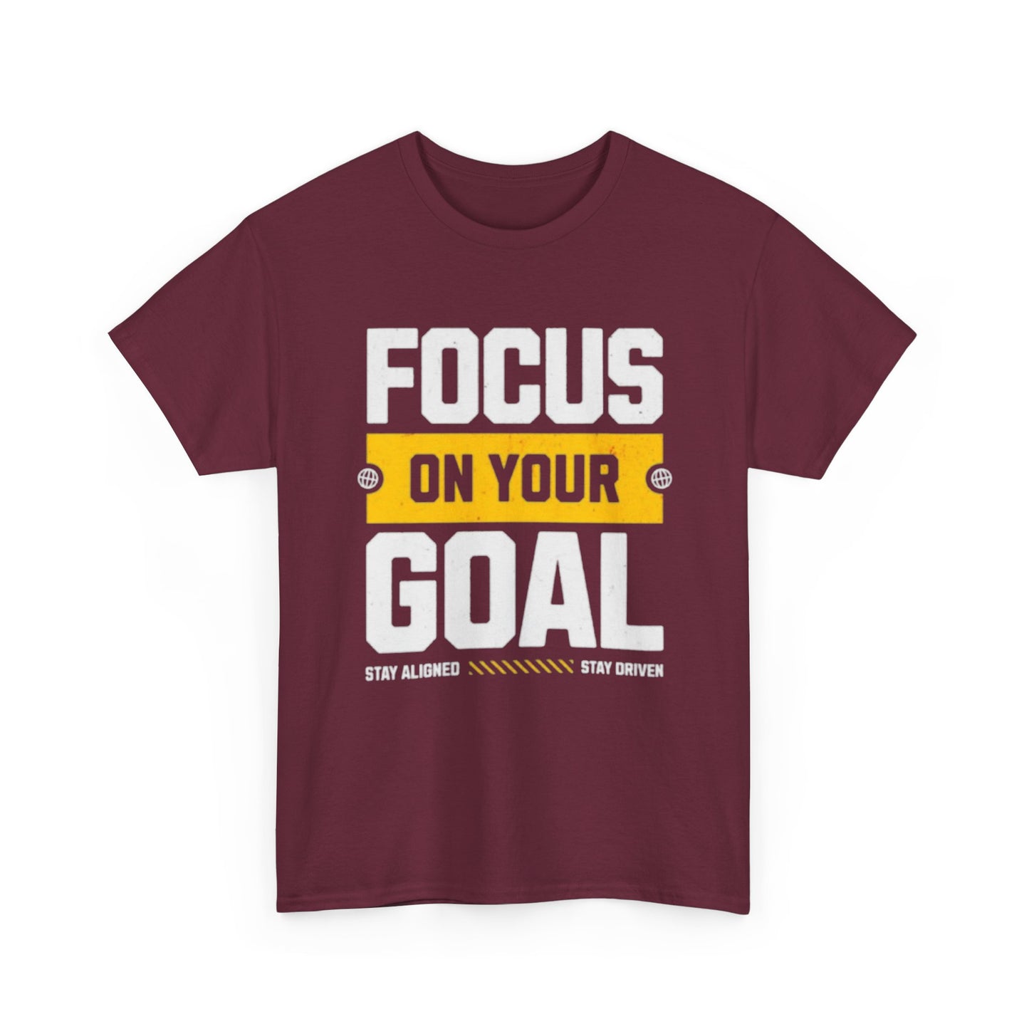 Focus on Your Goal Inspirational Gym T-Shirt – Stay Driven, Stay Strong tee