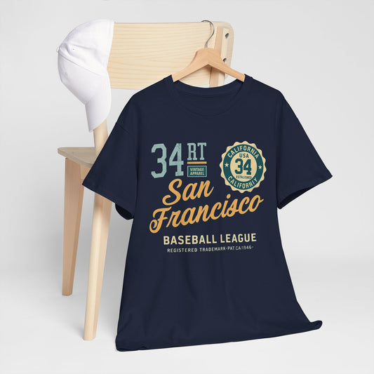 Vintage San Francisco Baseball Tee, Graphic T-Shirt, Sporty Style, Unisex Cotton Tee, Casual Wear, Gift for Sports Lovers, Retro Shirt