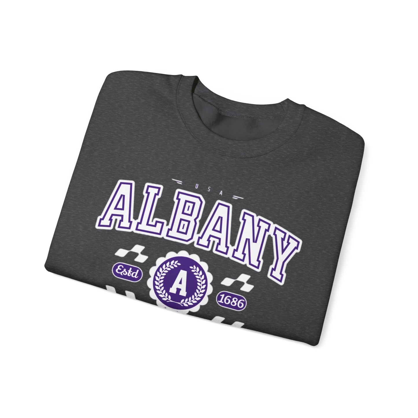 Vintage Albany New York Athletic Sports Design Crewneck Sweatshirt