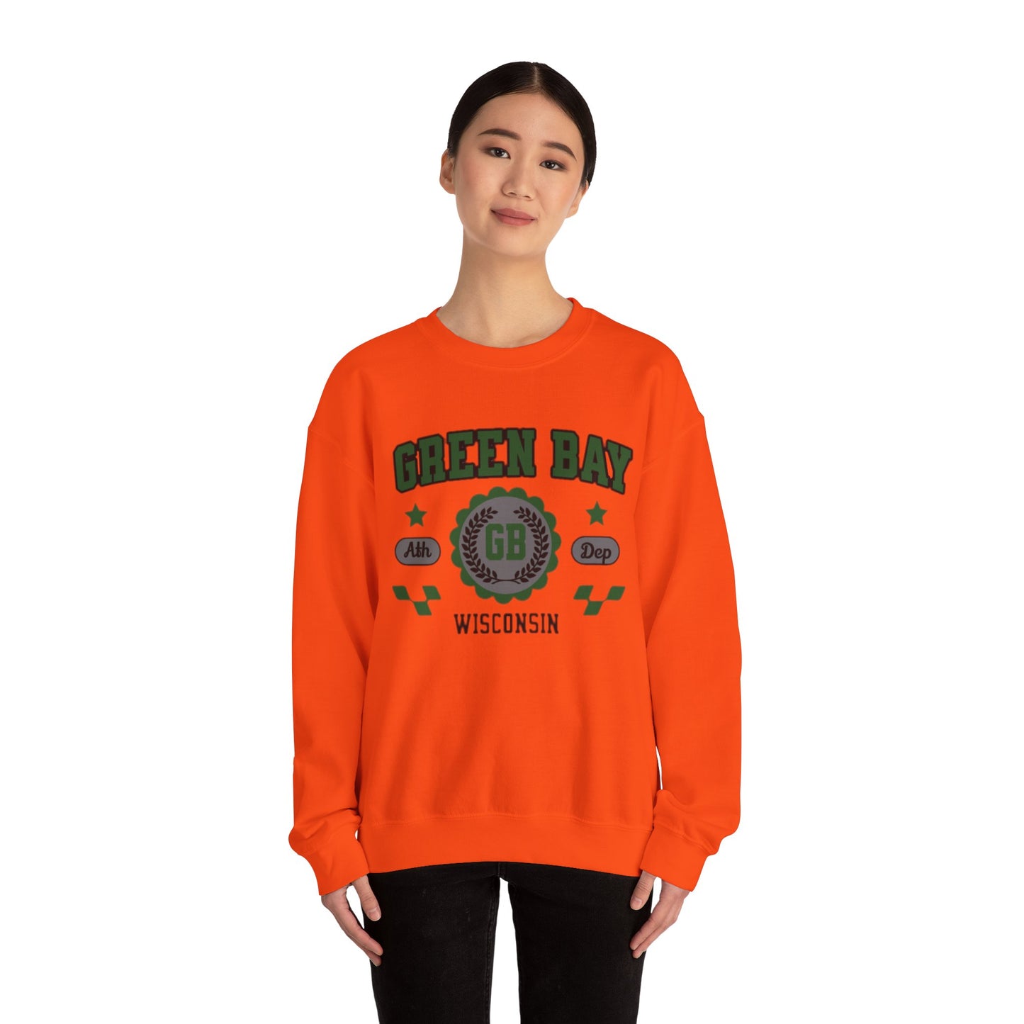 Wisconsin Green Bay  Vintage Athletic Sports Design Crewneck Sweatshirt