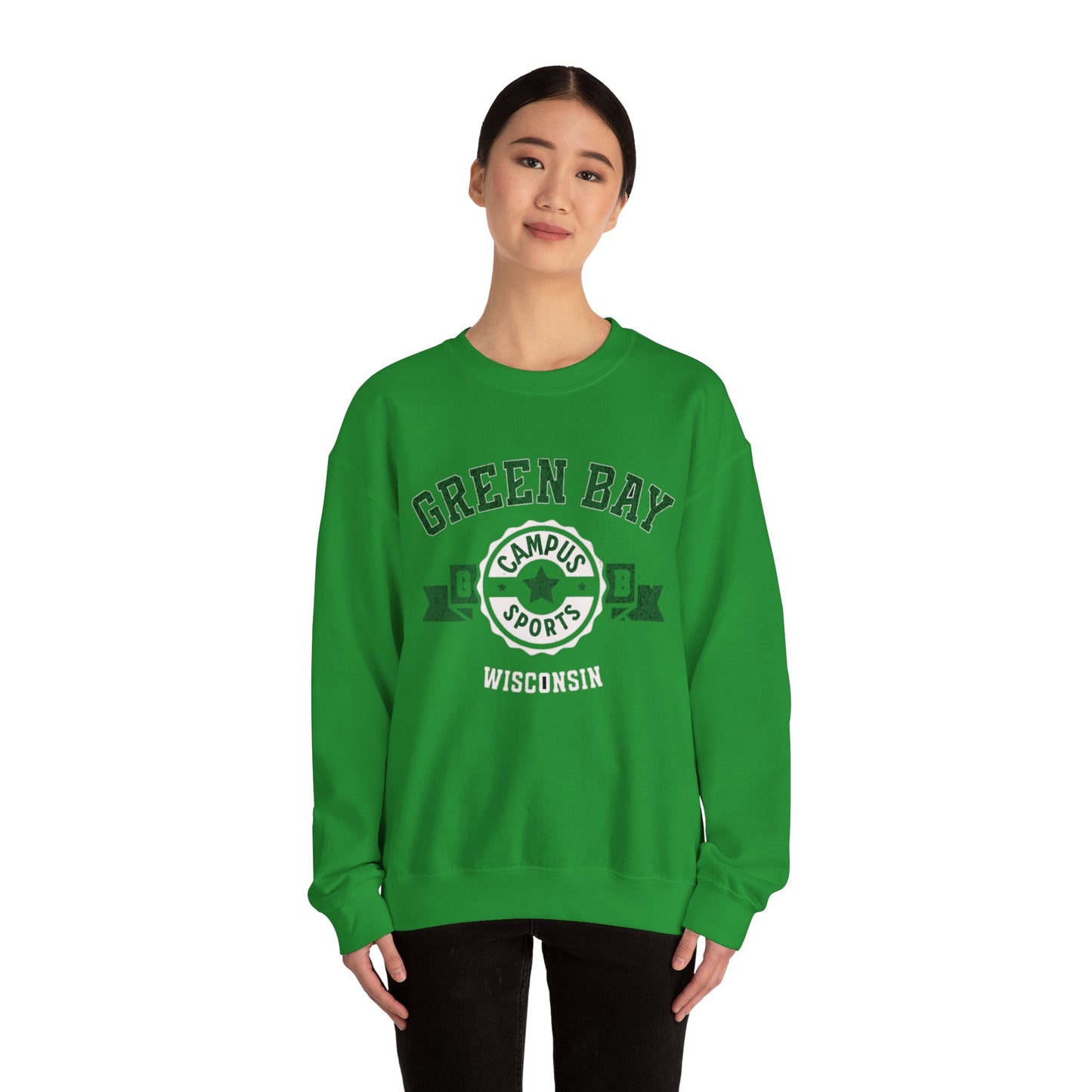 Wisconsin Green Bay Vintage Athletic  Crewneck Sweatshirt