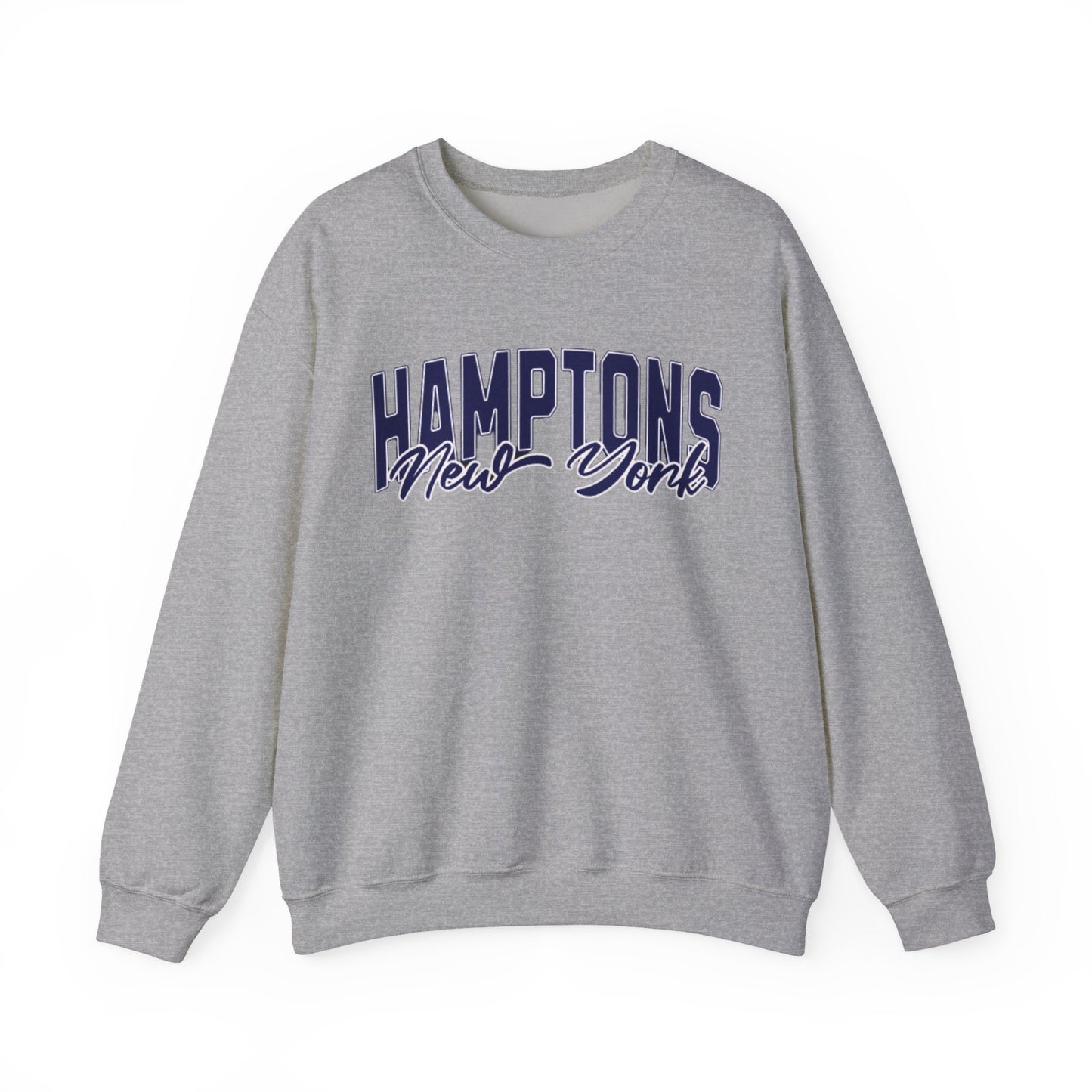 The Hamptons Sweatshirt - Long Island New York Pullover, Faded Vintage Aesthetic Varsity Design