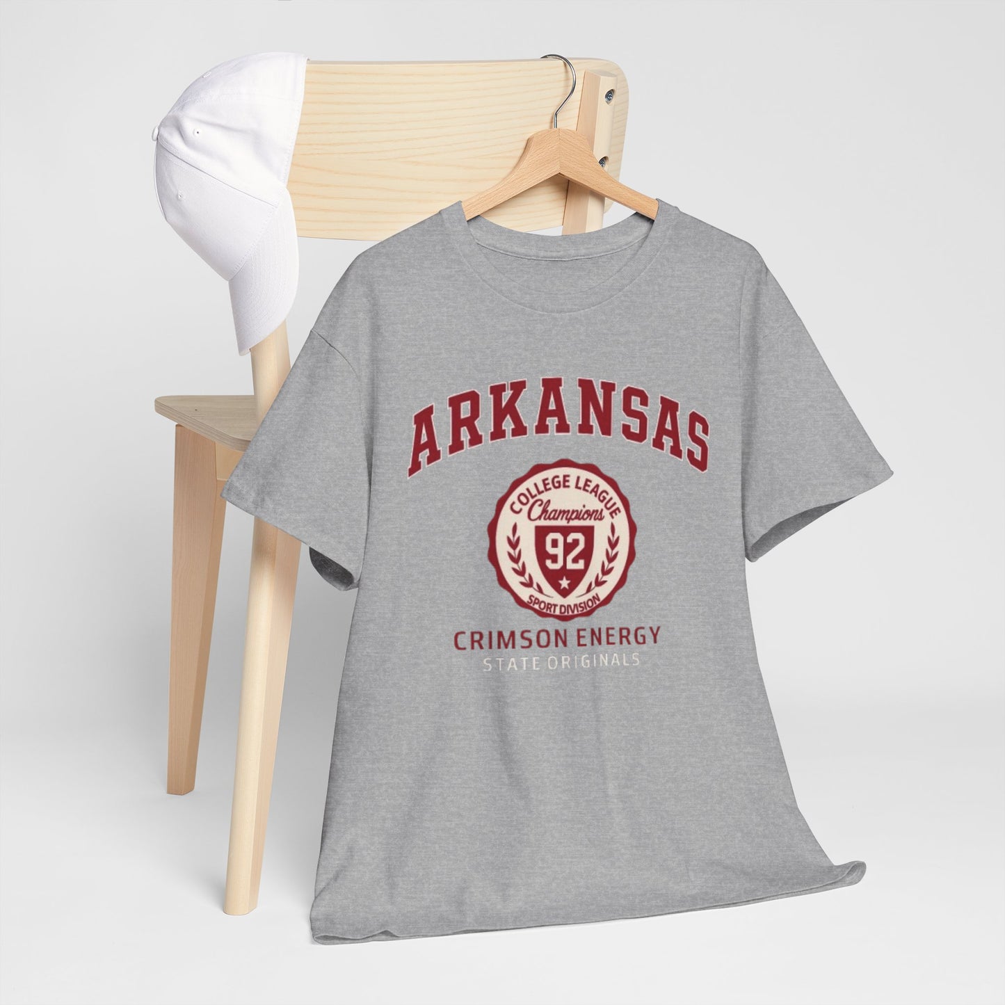 Arkansas Crimson Energy Vintage College T-Shirt – Unisex Cotton Tee for Game Day, Casual Wear and Gift Inspiration