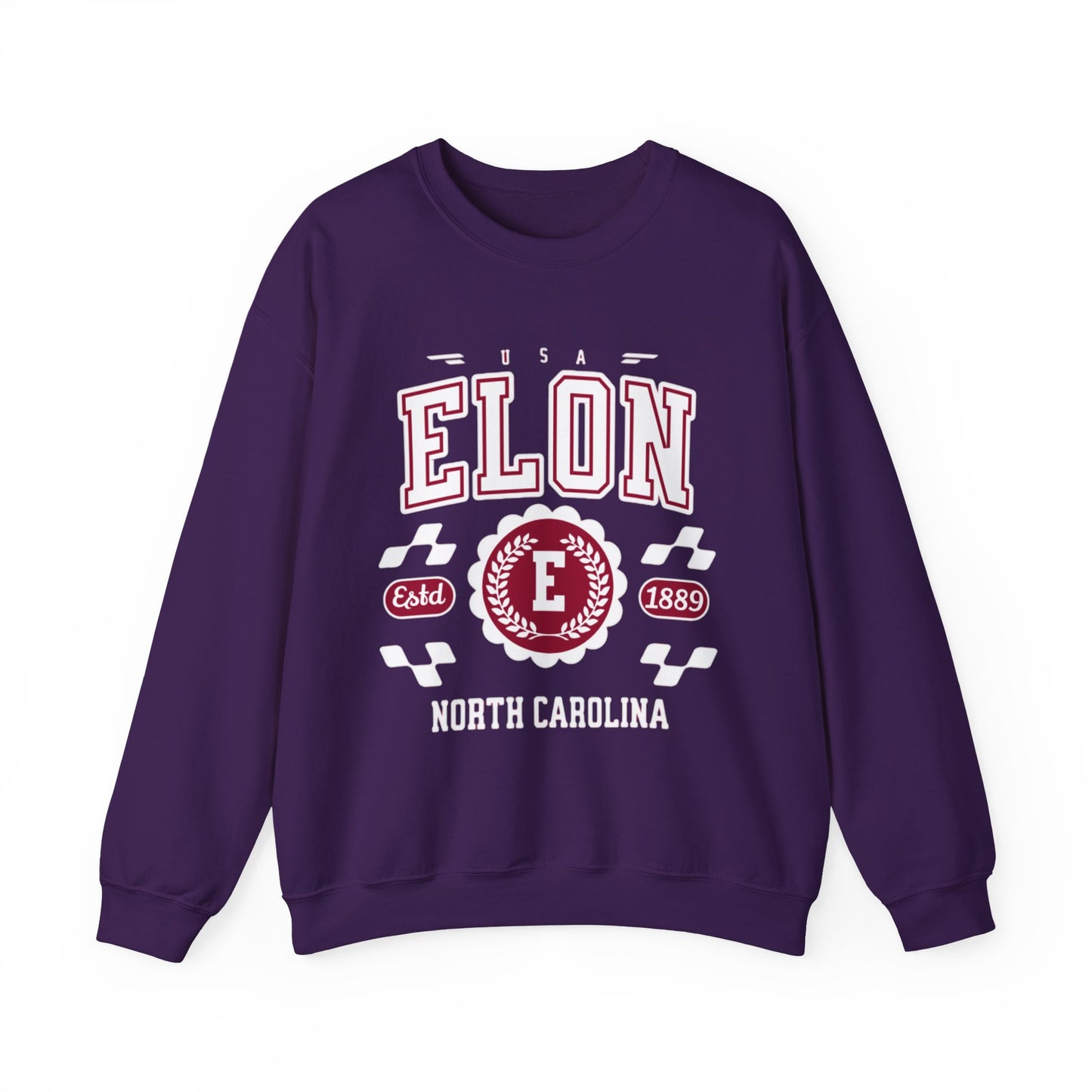 Vintage Elon North Carolina NC Athletic Sports Design varsity pullover sweater Crewneck Sweatshirt