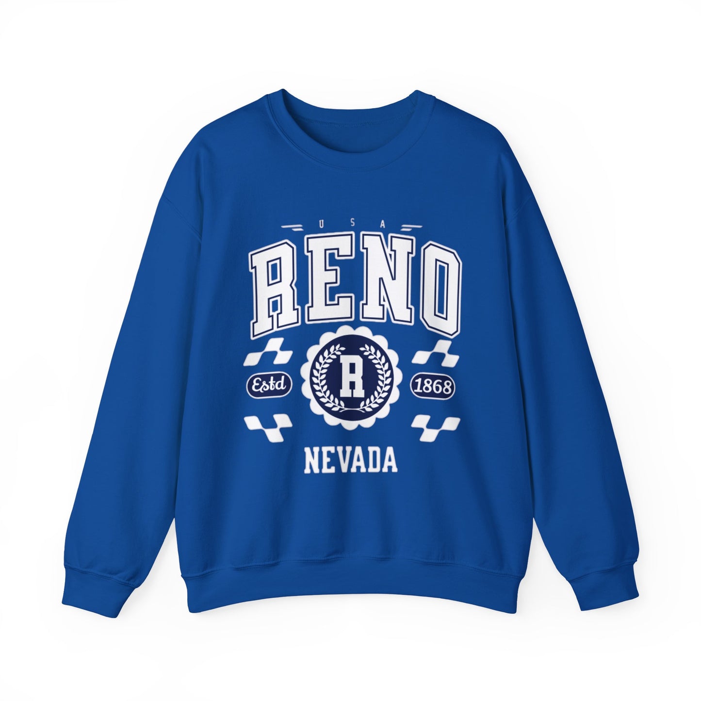Vintage Reno Nevada Vintage Athletic Sports Design varsity pullover sweater  Crewneck Sweatshirt