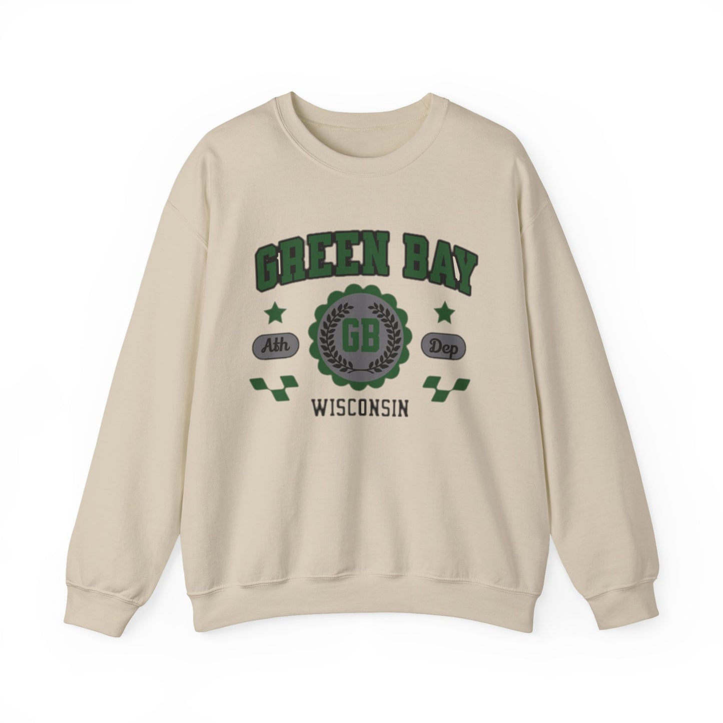 Wisconsin Green Bay  Vintage Athletic Sports Design Crewneck Sweatshirt