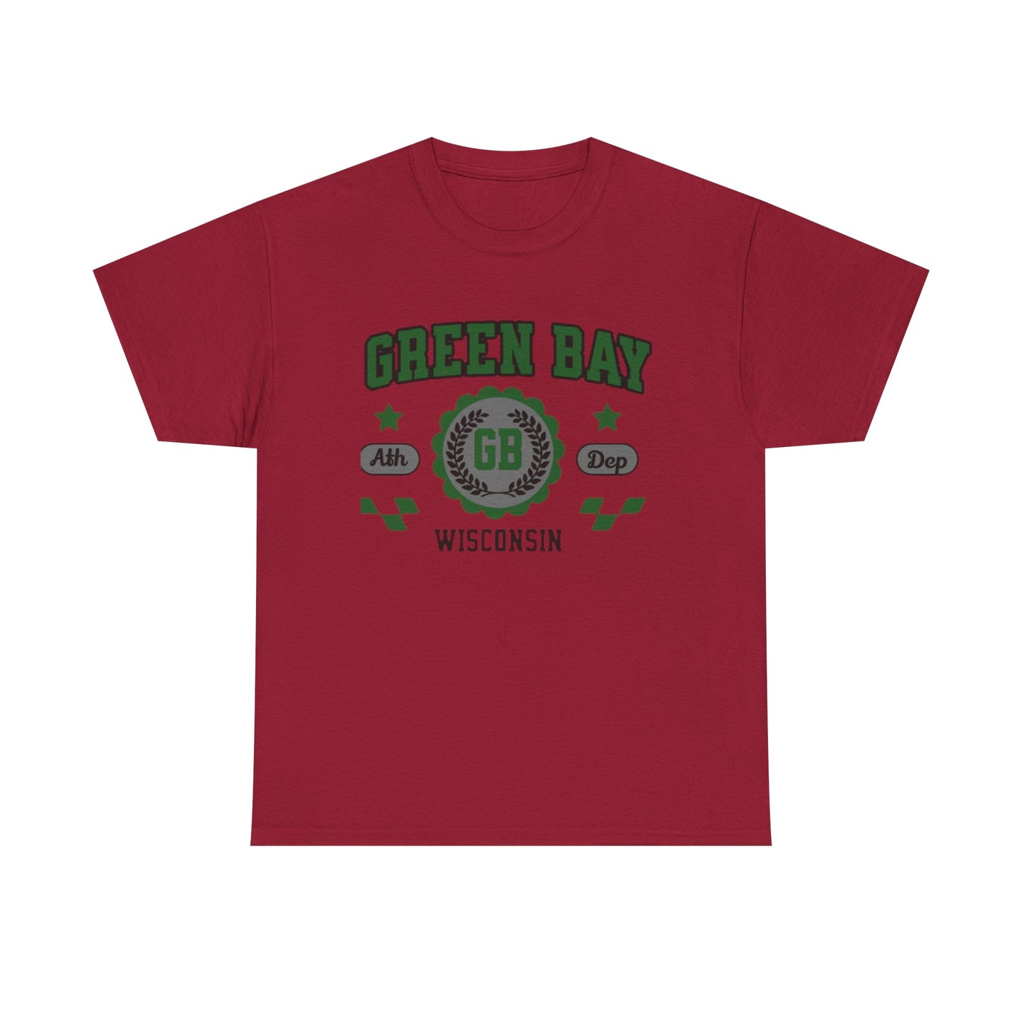 Wisconsin Green Bay  t-shirt Vintage Athletic Sports Design  Cotton Tee