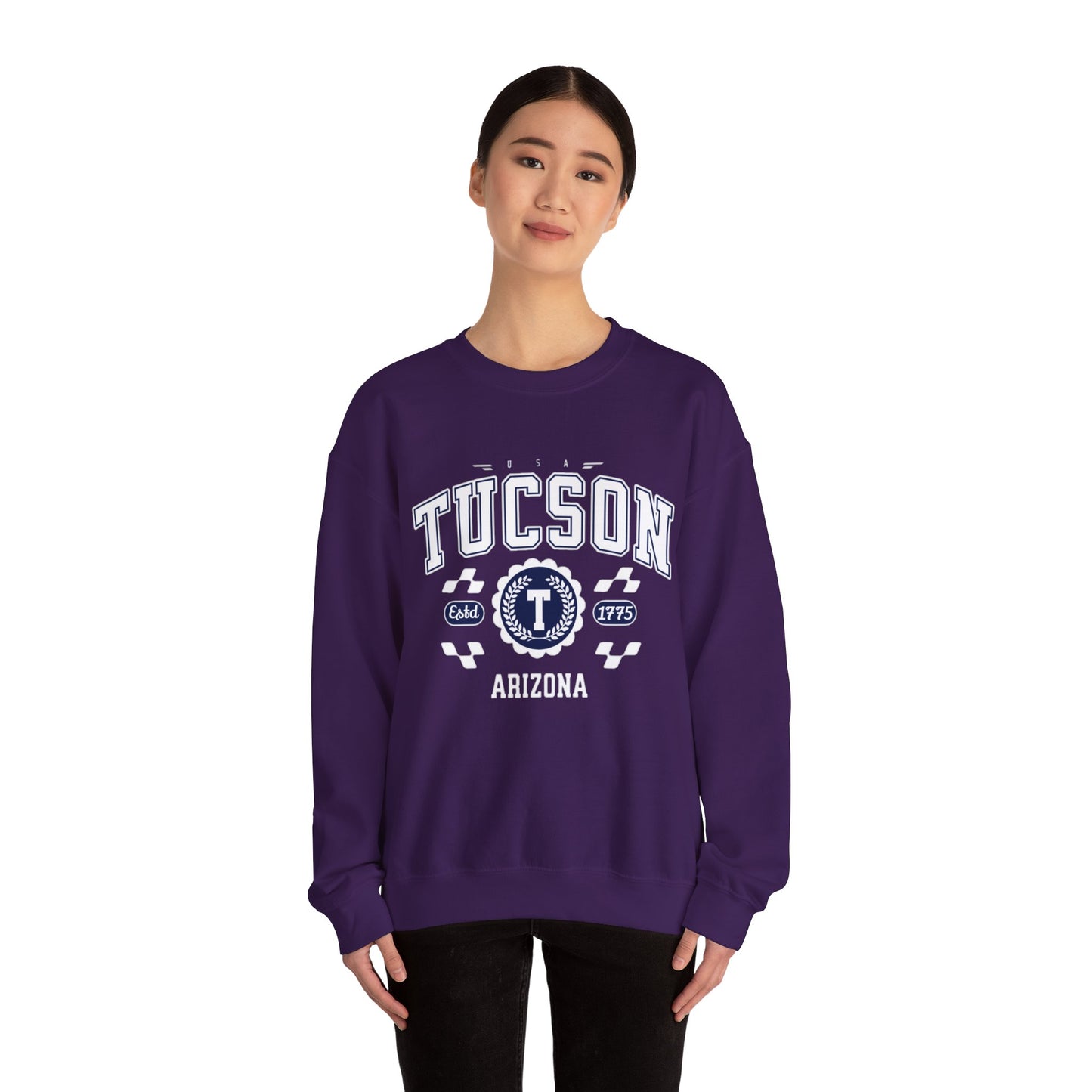 Vintage Tucson Arizona AZ Athletic Sports Design varsity pullover sweater  Crewneck Sweatshirt