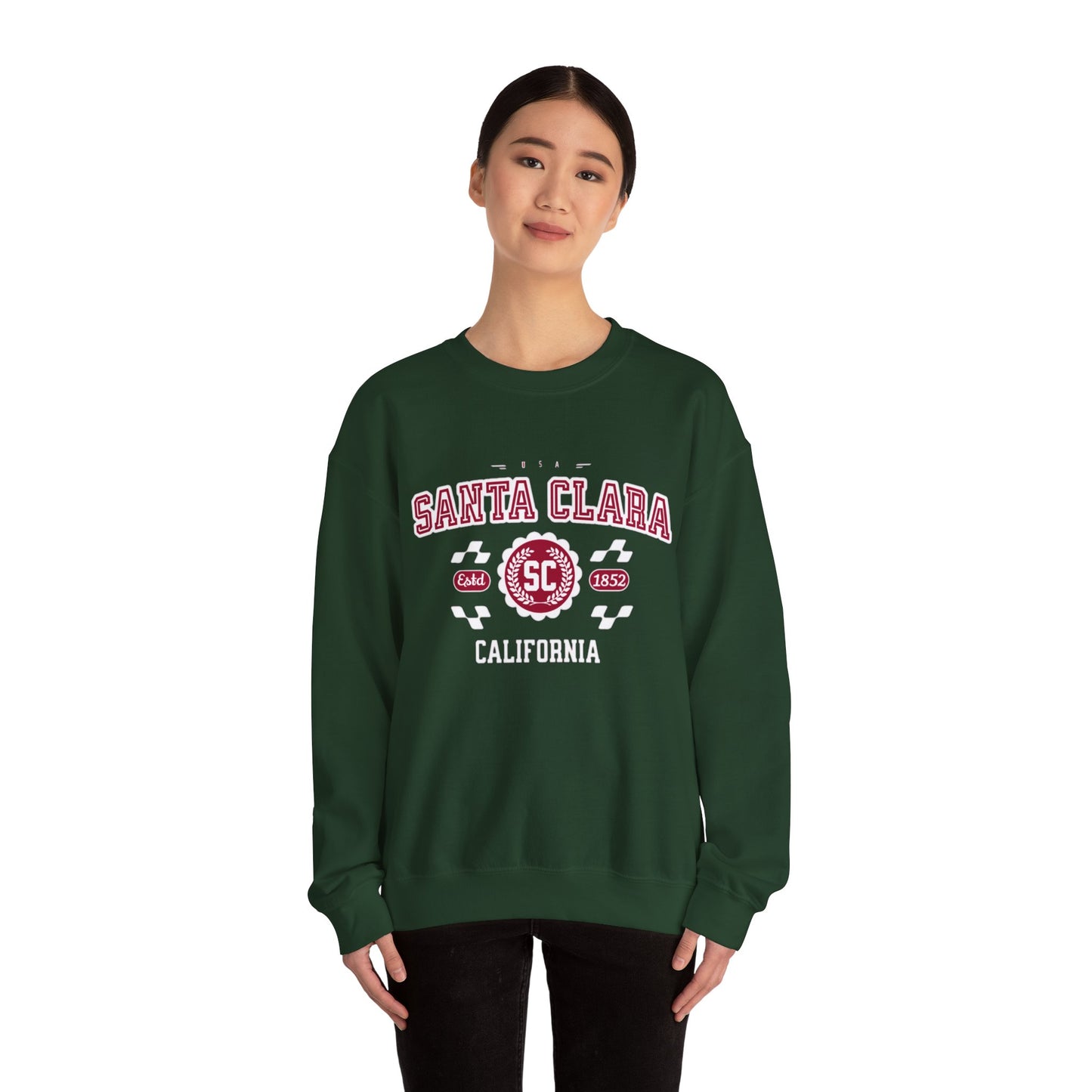 Vintage Santa Clara California Athletic Sports Design varsity pullover sweater Crewneck Sweatshirt