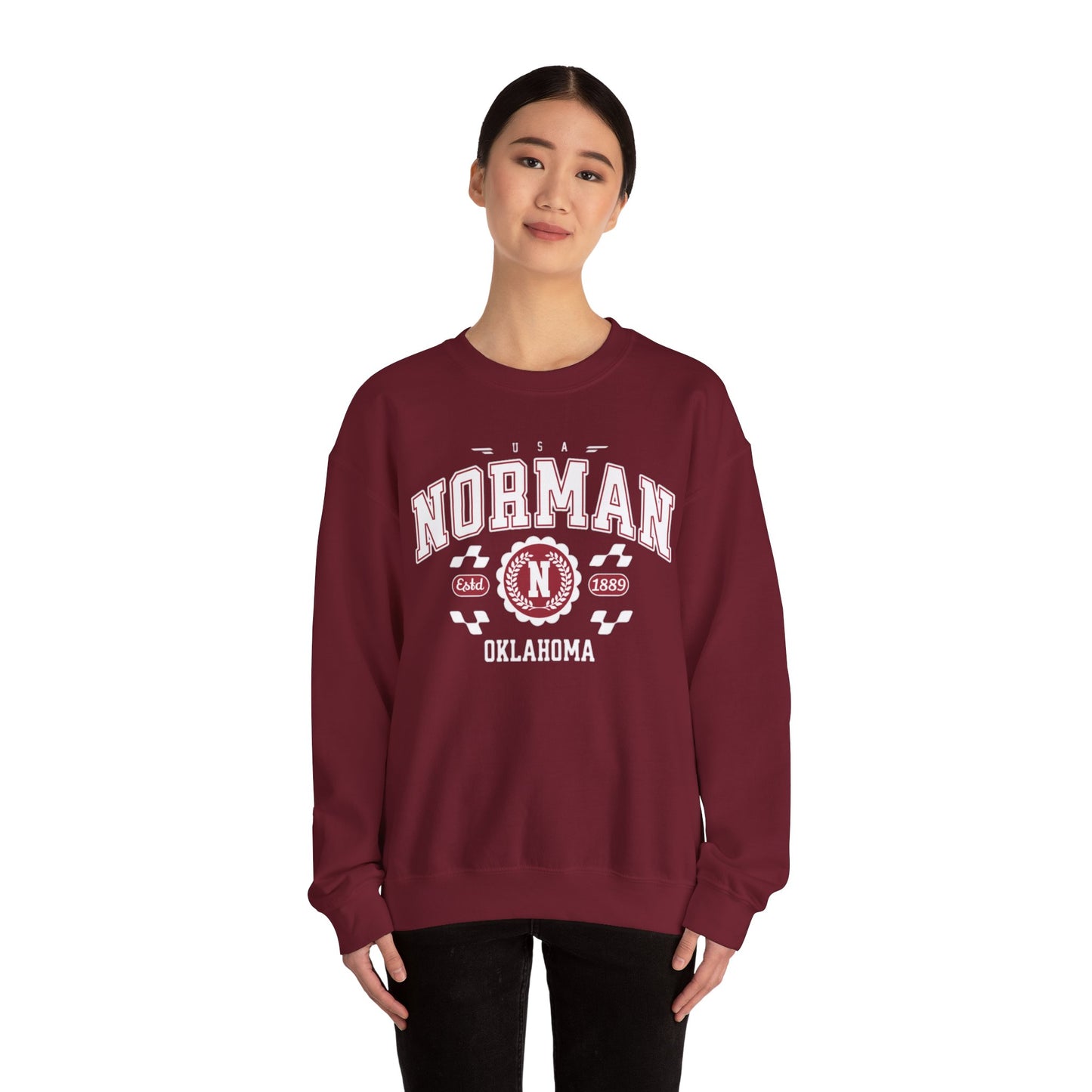 Vintage Athletic Sports Design Norman Oklahoma OK Sweatshirt