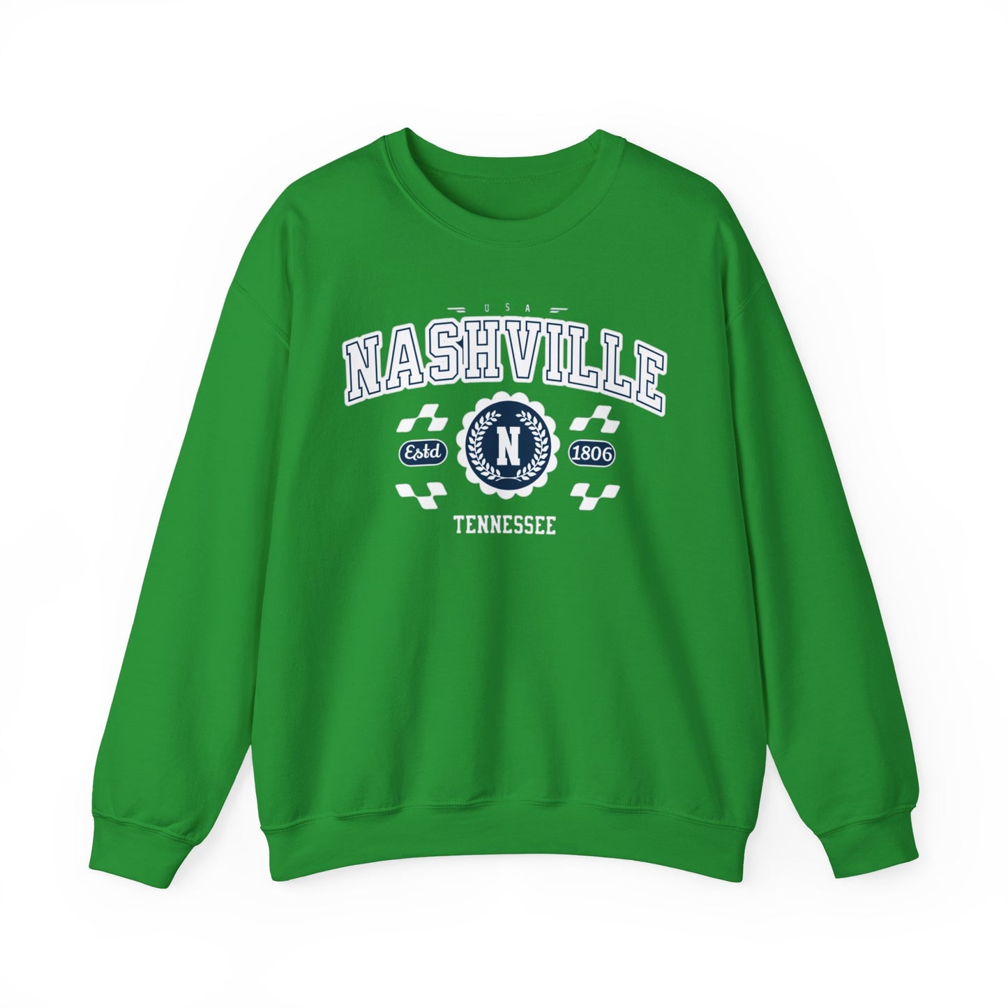 Vintage Nashville Tennessee Athletic Sports Design varsity pullover sweater  Crewneck Sweatshirt