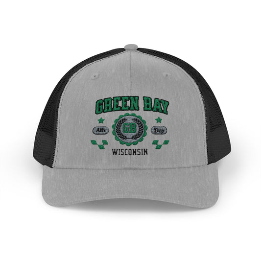 Wisconsin Green Bay  Vintage Athletic Sports Design  Snapback Trucker Cap