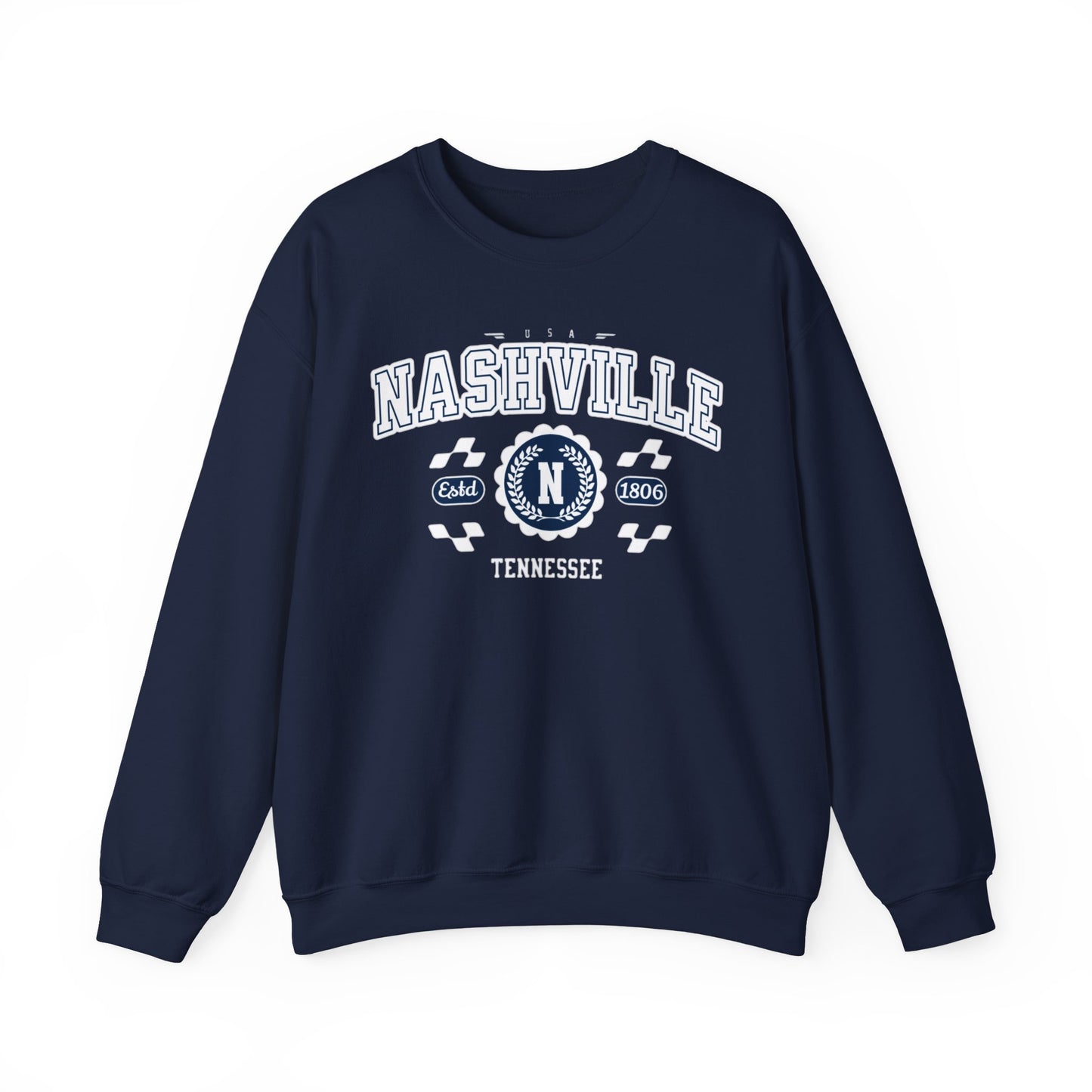 Vintage Nashville Tennessee Athletic Sports Design varsity pullover sweater  Crewneck Sweatshirt