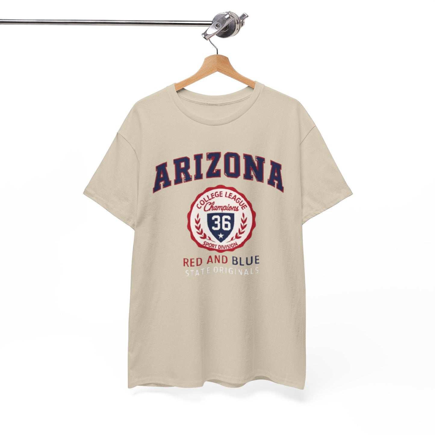 Arizona Crimson and Gold College League Vintage T-Shirt – Unisex Sports Fan Tee for Game Day and Everyday Style