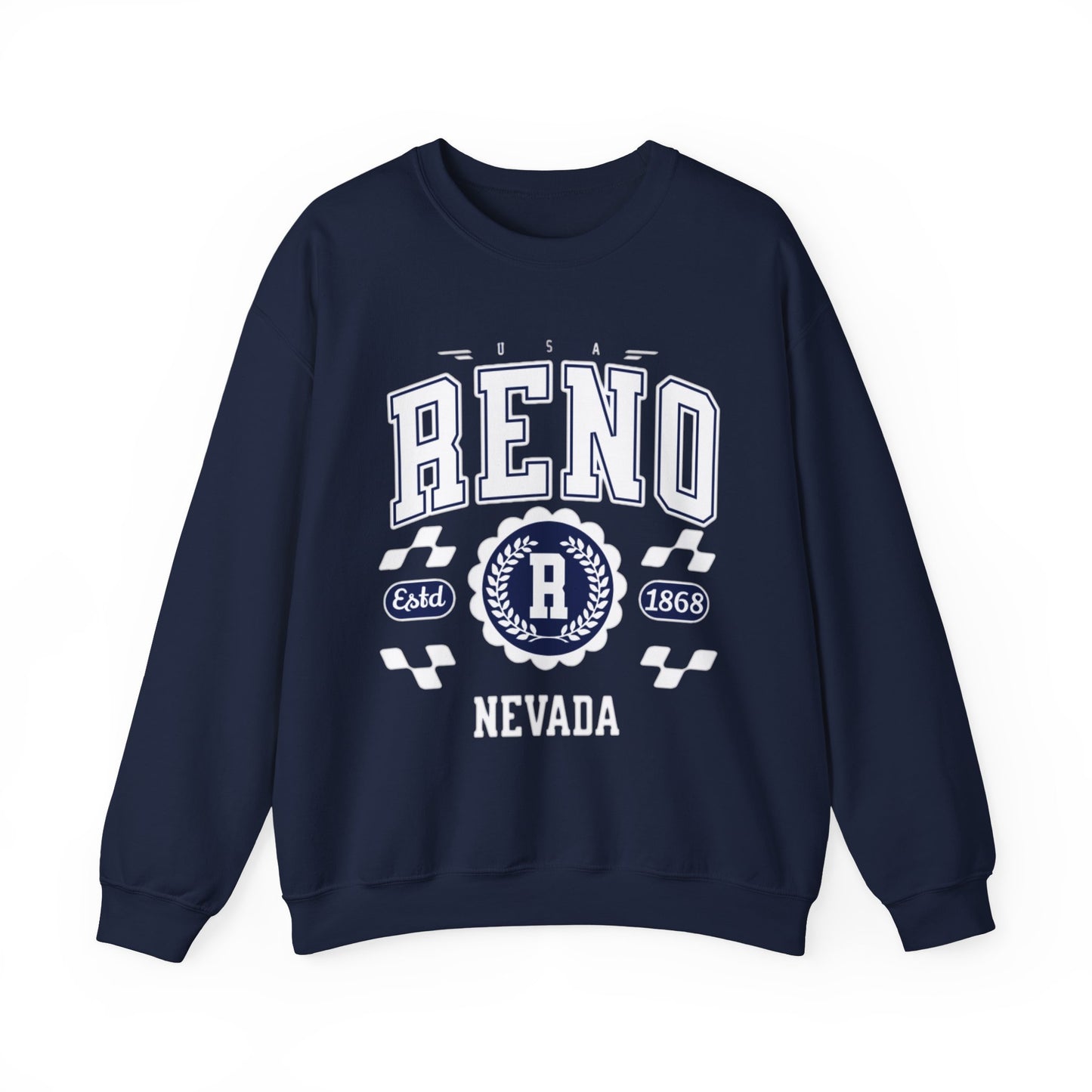 Vintage Reno Nevada Vintage Athletic Sports Design varsity pullover sweater  Crewneck Sweatshirt