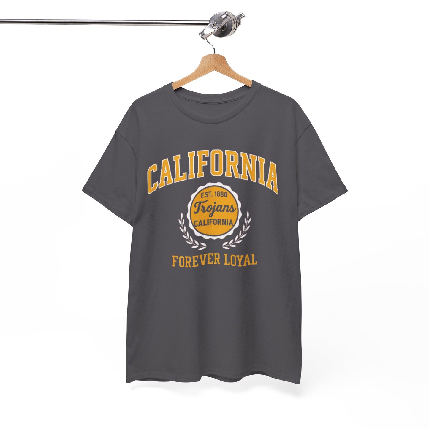 California Trojans Unisex Heavy Cotton Tee, Casual Wear, Sports Fan Apparel, College Pride, Gift for Graduates, Year-Round Comfort