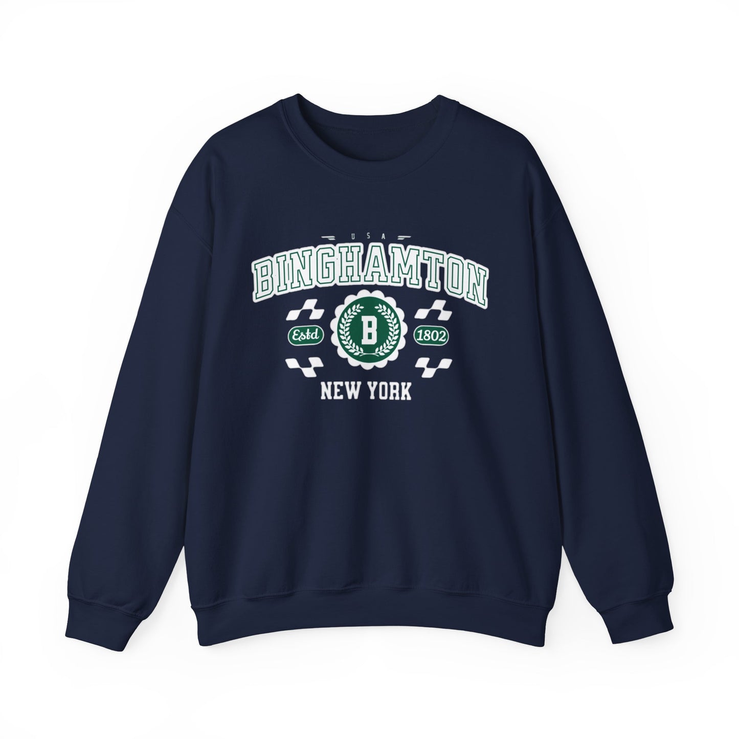 Vintage Binghamton New York Athletic Sports Design Crewneck Sweatshirt