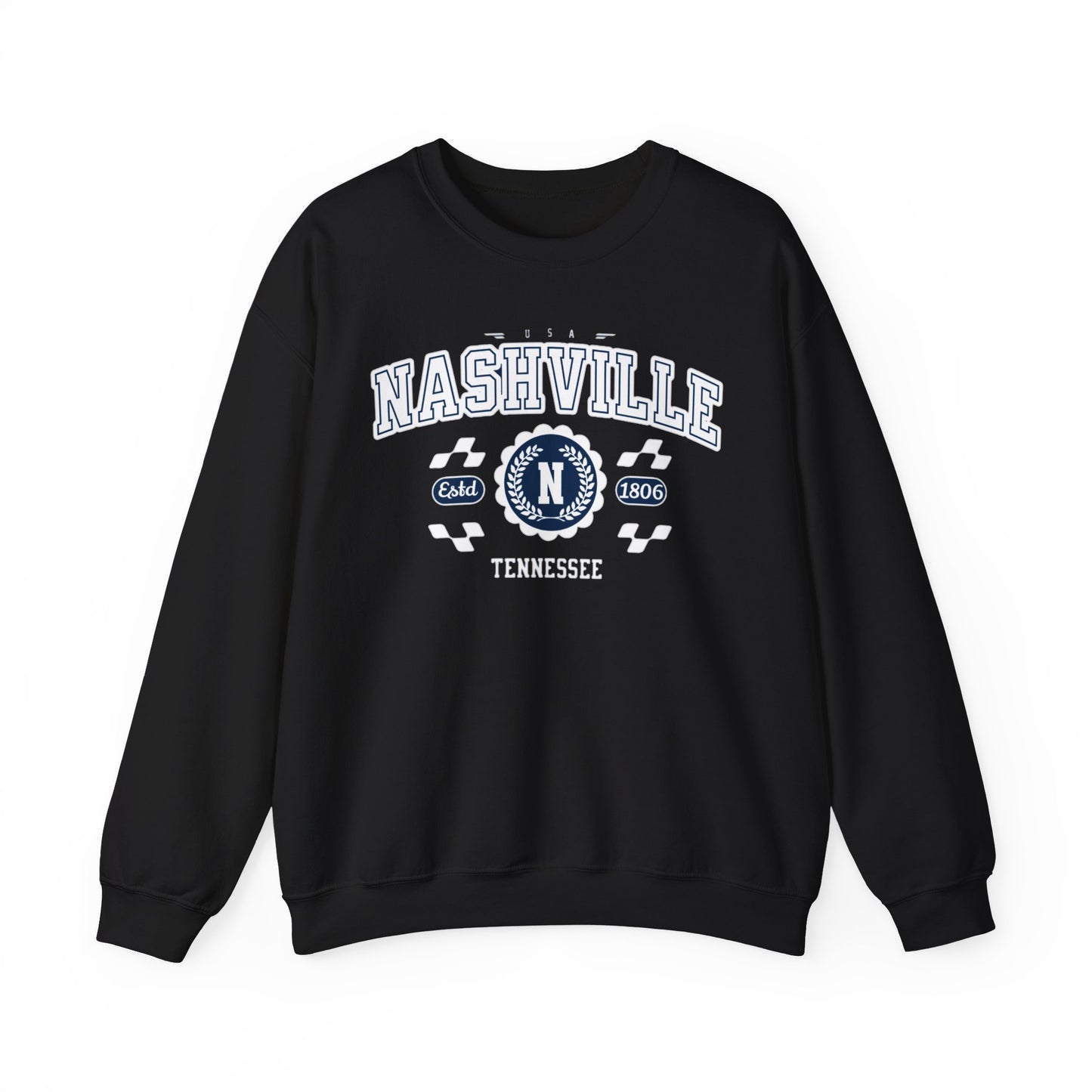 Vintage Nashville Tennessee Athletic Sports Design varsity pullover sweater  Crewneck Sweatshirt