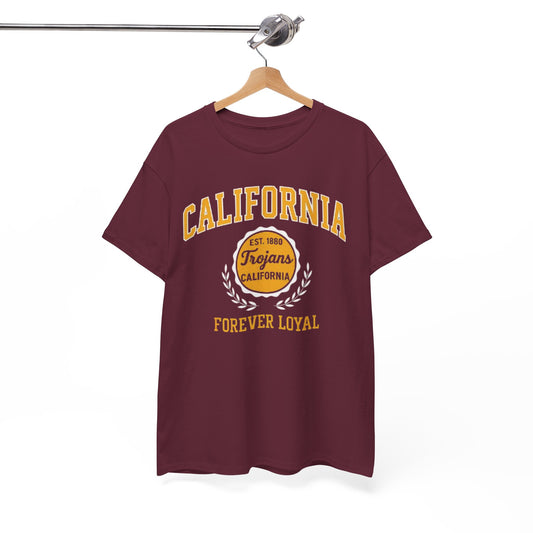 California Trojans Unisex Heavy Cotton Tee, Casual Wear, Sports Fan Apparel, College Pride, Gift for Graduates, Year-Round Comfort