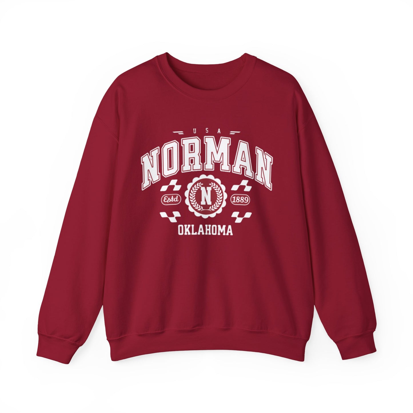 Vintage Normal Oklahoma Athletic Sports Design varsity pullover sweater  Crewneck Sweatshirt