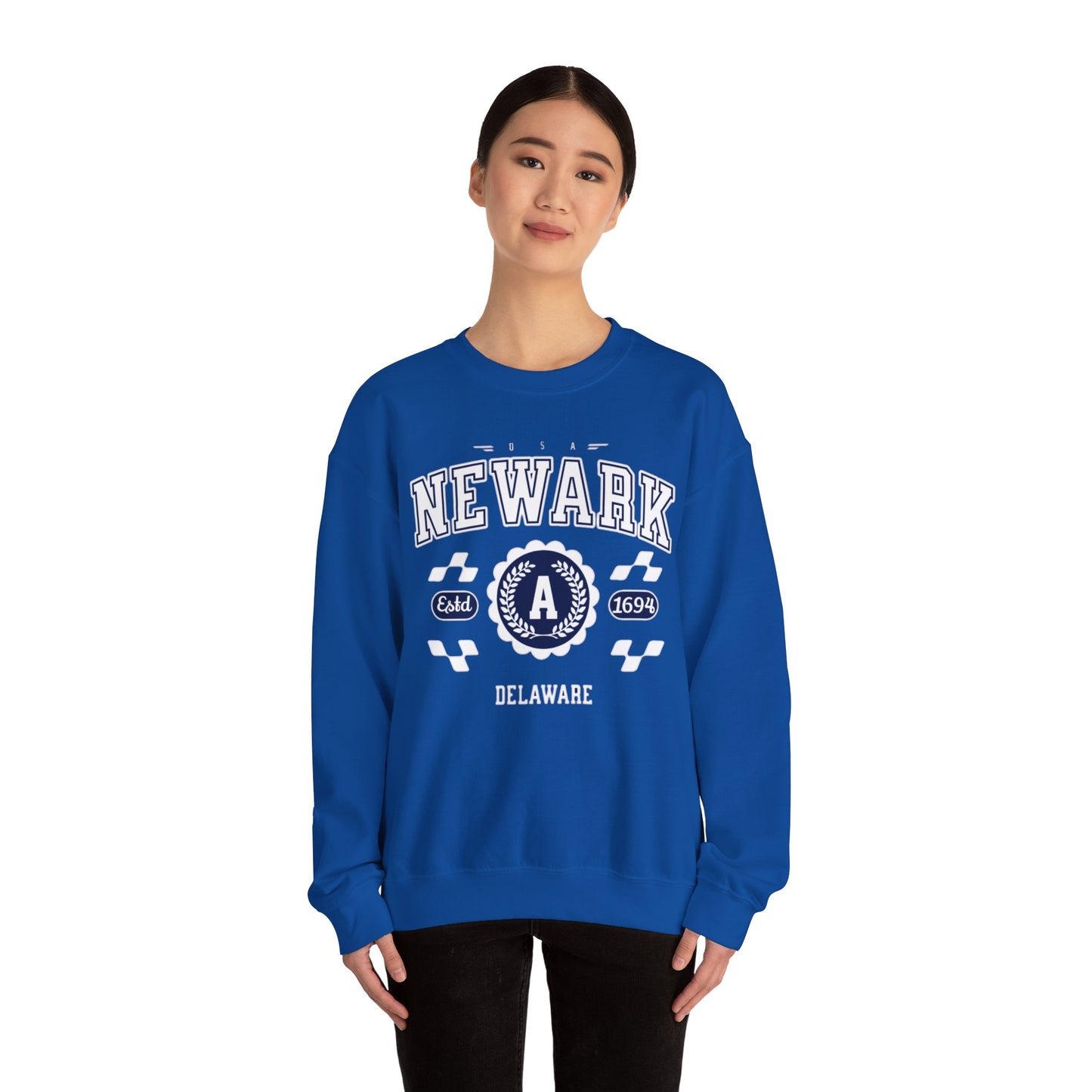 Vintage Newark Delaware Athletic Sports Design varsity pullover sweater Crewneck Sweatshirt