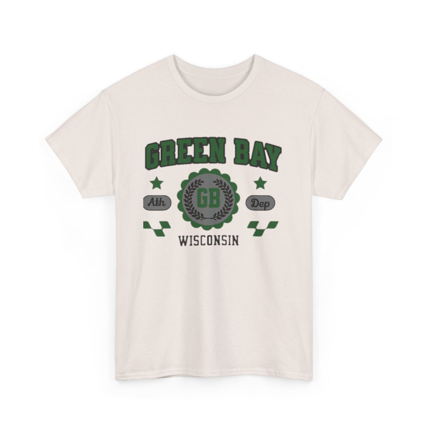 Wisconsin Green Bay  t-shirt Vintage Athletic Sports Design  Cotton Tee