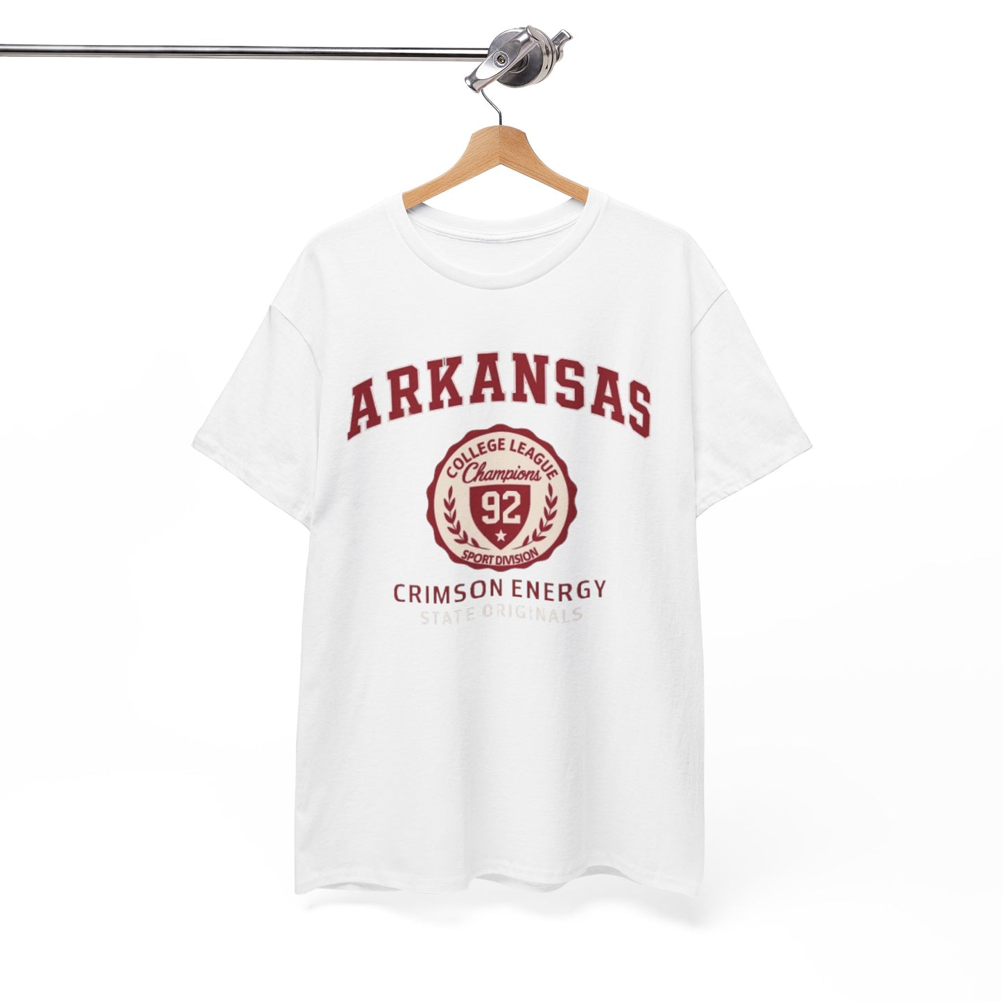 Arkansas Crimson Energy Vintage College T-Shirt – Unisex Cotton Tee for Game Day, Casual Wear and Gift Inspiration