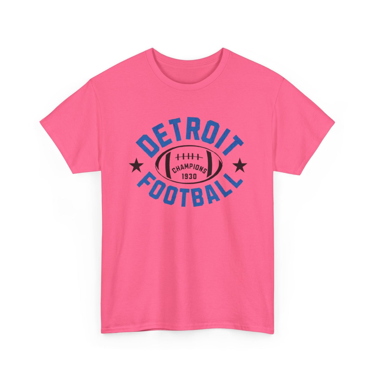 Athletic Vintage  Detroit Football Cotton Tee Sports Team Fan t-shirt