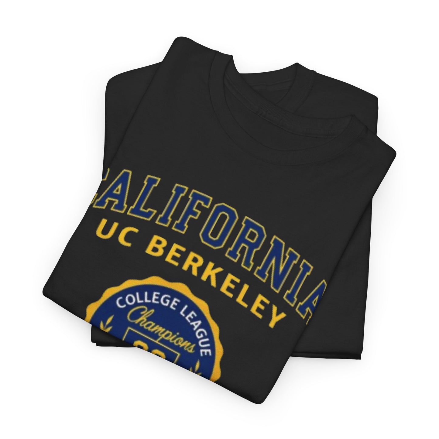 California College League Heavy Cotton T-Shirt – Vintage State Design for Students, Alumni and Game Day Events