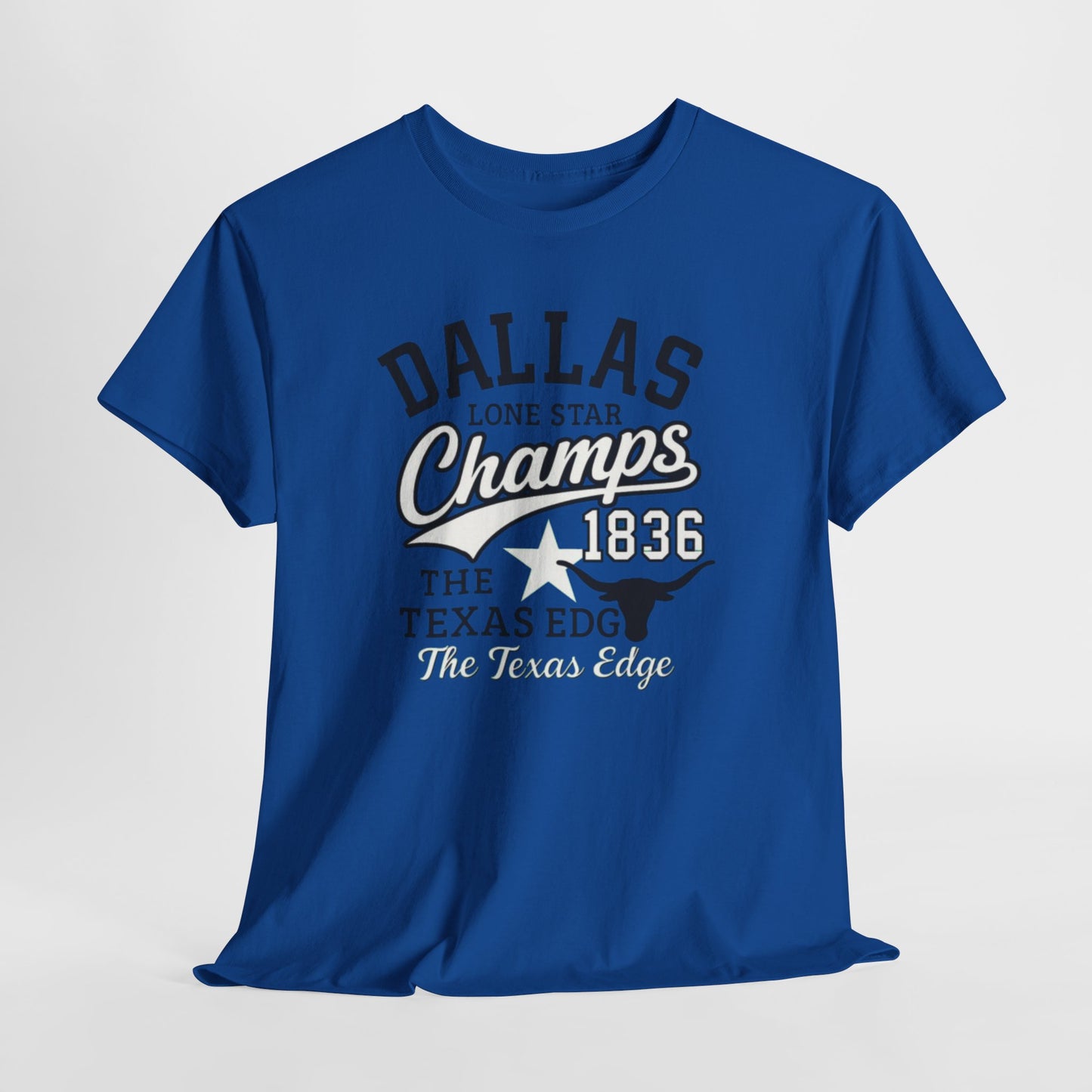 Dallas Lone Star Champs Tee - Unisex Heavy Cotton Shirt for Casual Wear, Sports Events, Gift Ideas, Texas Merch, Everyday Comfort