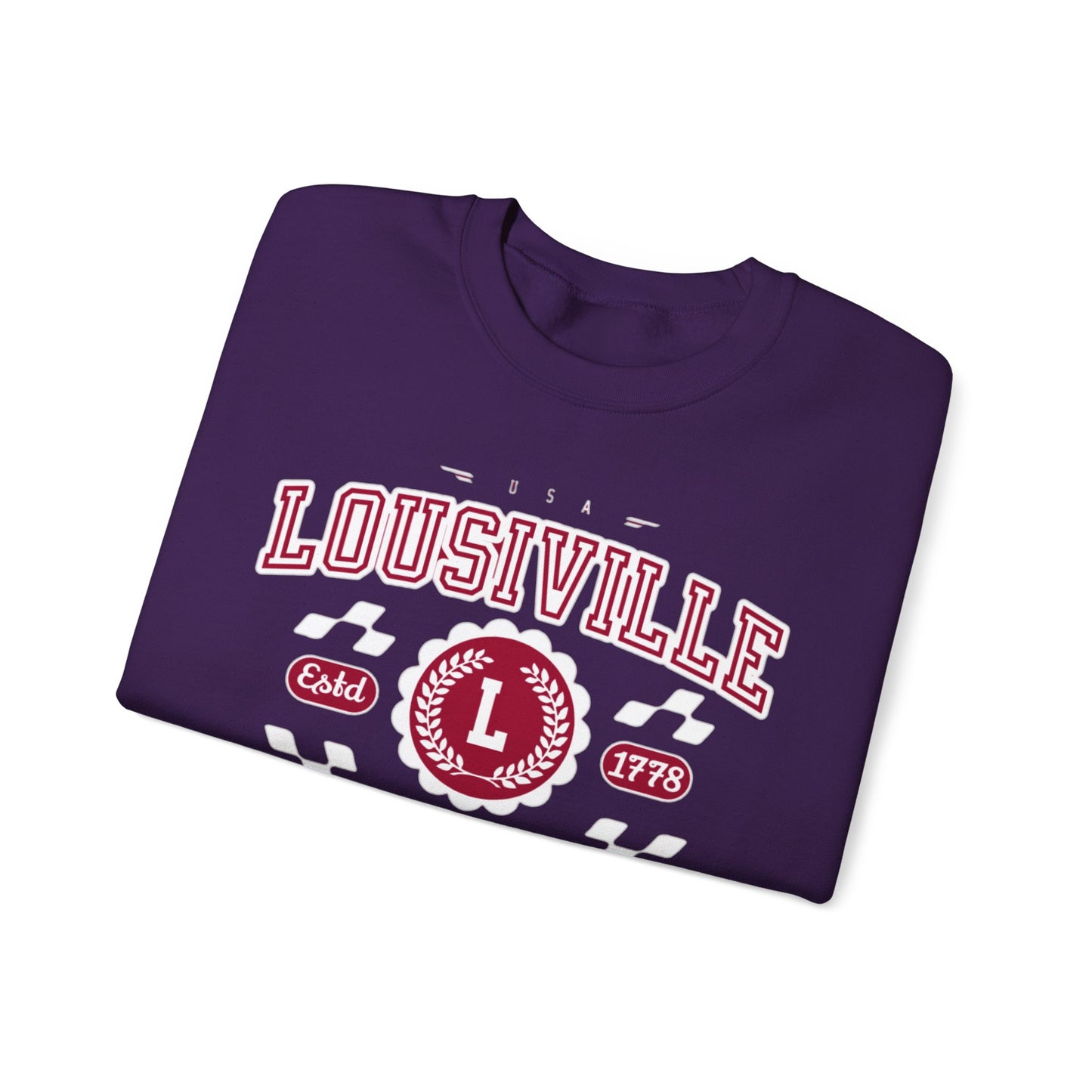 Vintage Louisville Kentucky KY Athletic Sports Design varsity pullover sweater  Crewneck Sweatshirt