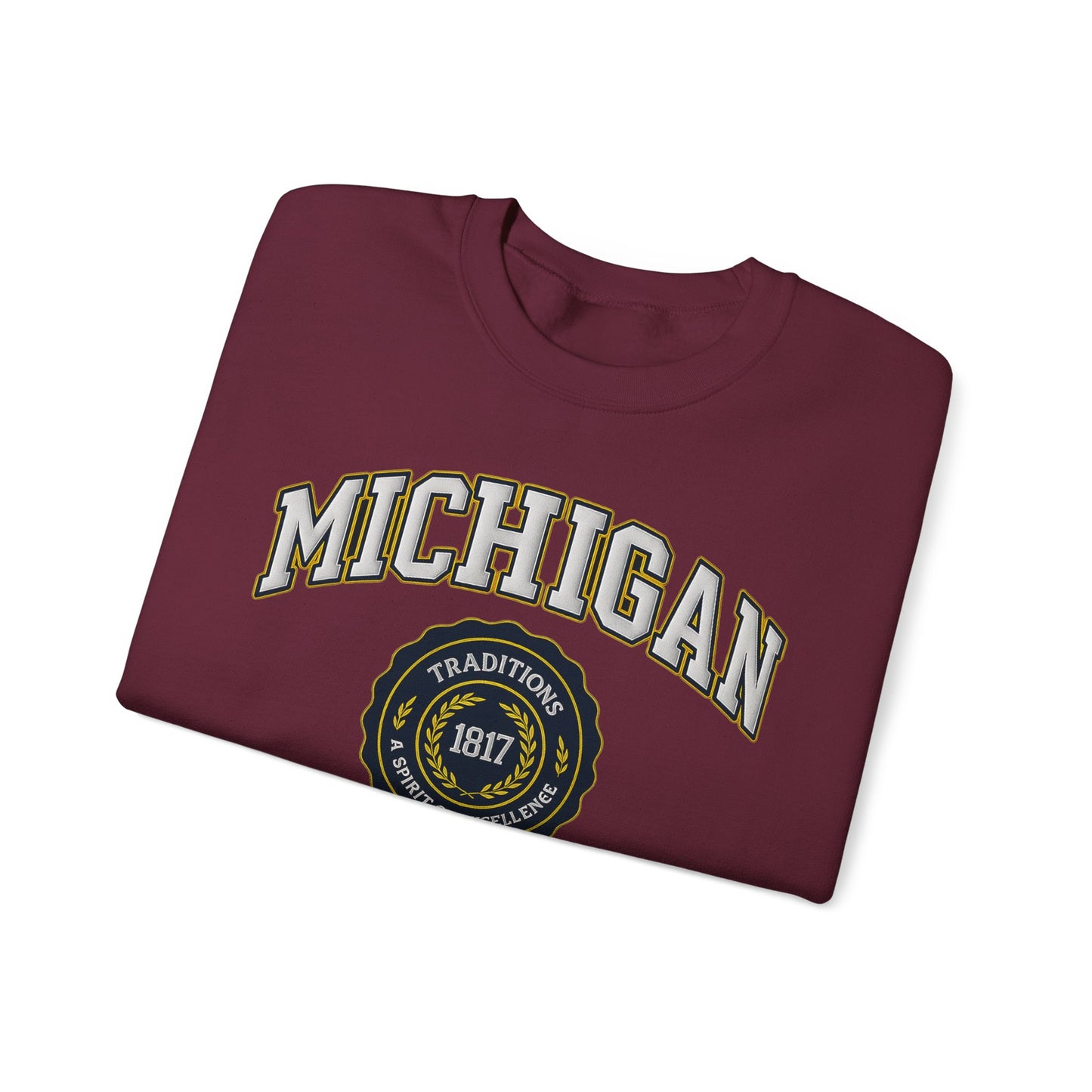 Michigan Wolverines Crewneck Sweatshirt - College Spirit Wear, Unisex Apparel, Game Day Outfit, Gift for Alumni, School Pride Clothing