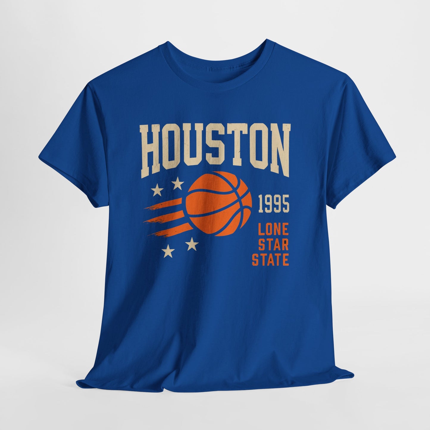 Houston Basketball Vintage Unisex Heavy Cotton Tee, Sports T-Shirt, Gift for Him, College Gear, Retro Style, Casual Wear