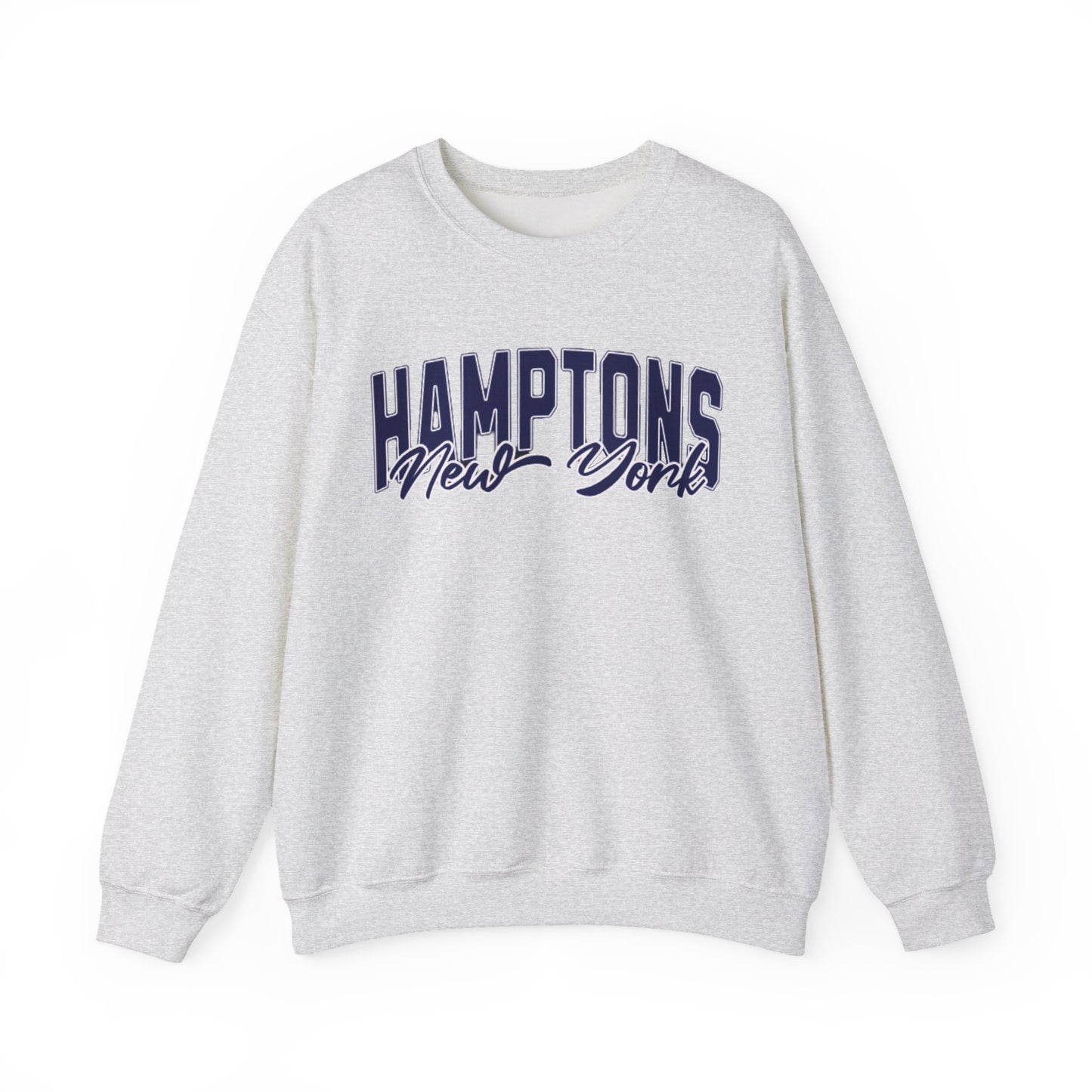The Hamptons Sweatshirt - Long Island New York Pullover, Faded Vintage Aesthetic Varsity Design