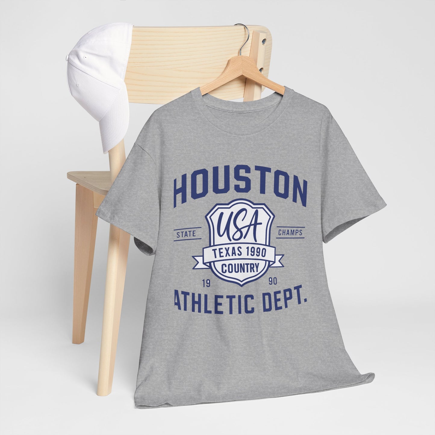 Vintage Houston Athletic Dept. Tee, Unisex Cotton Shirt, Graphic Tee, Gift for Sports Lovers, Casual Wear