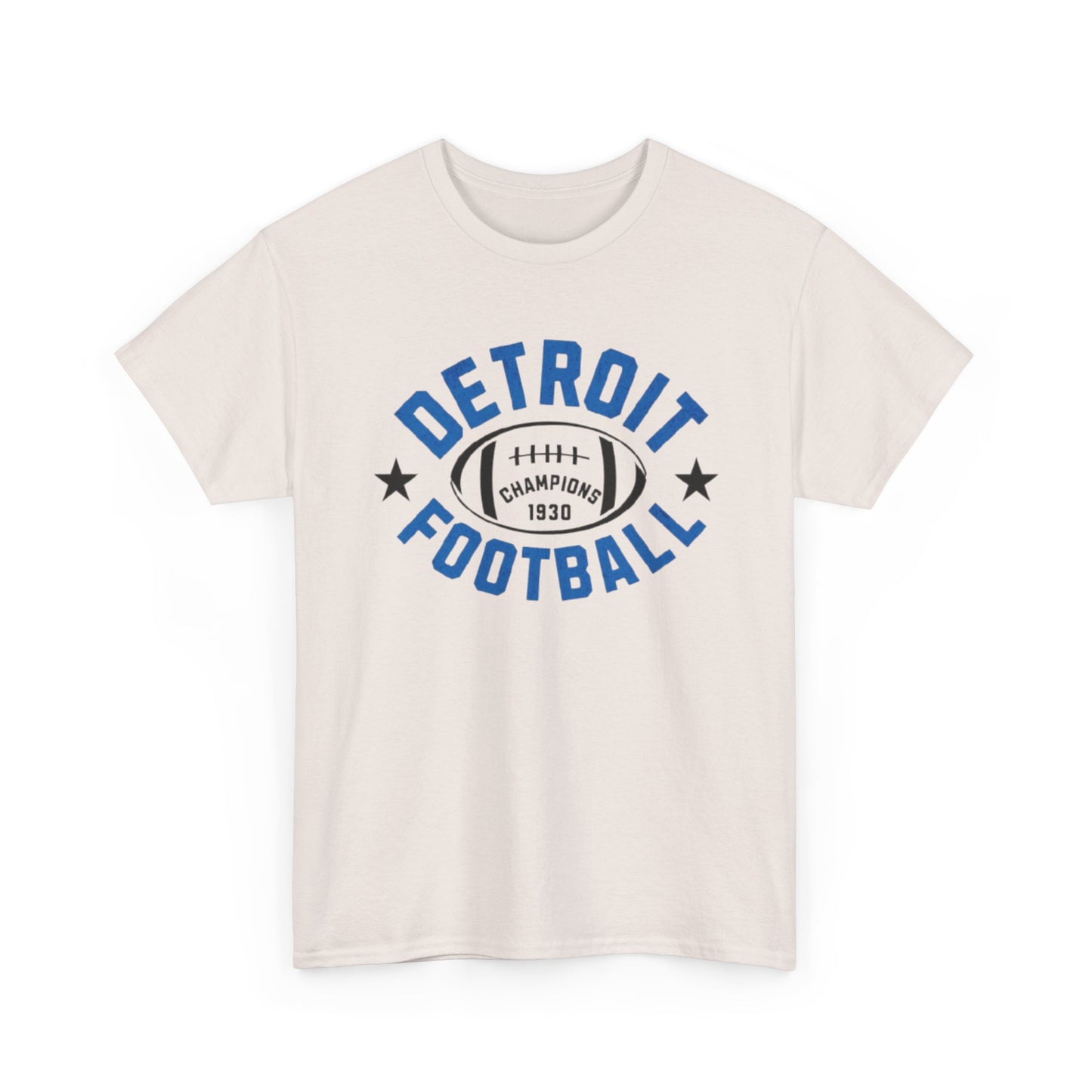 Athletic Vintage  Detroit Football Cotton Tee Sports Team Fan t-shirt