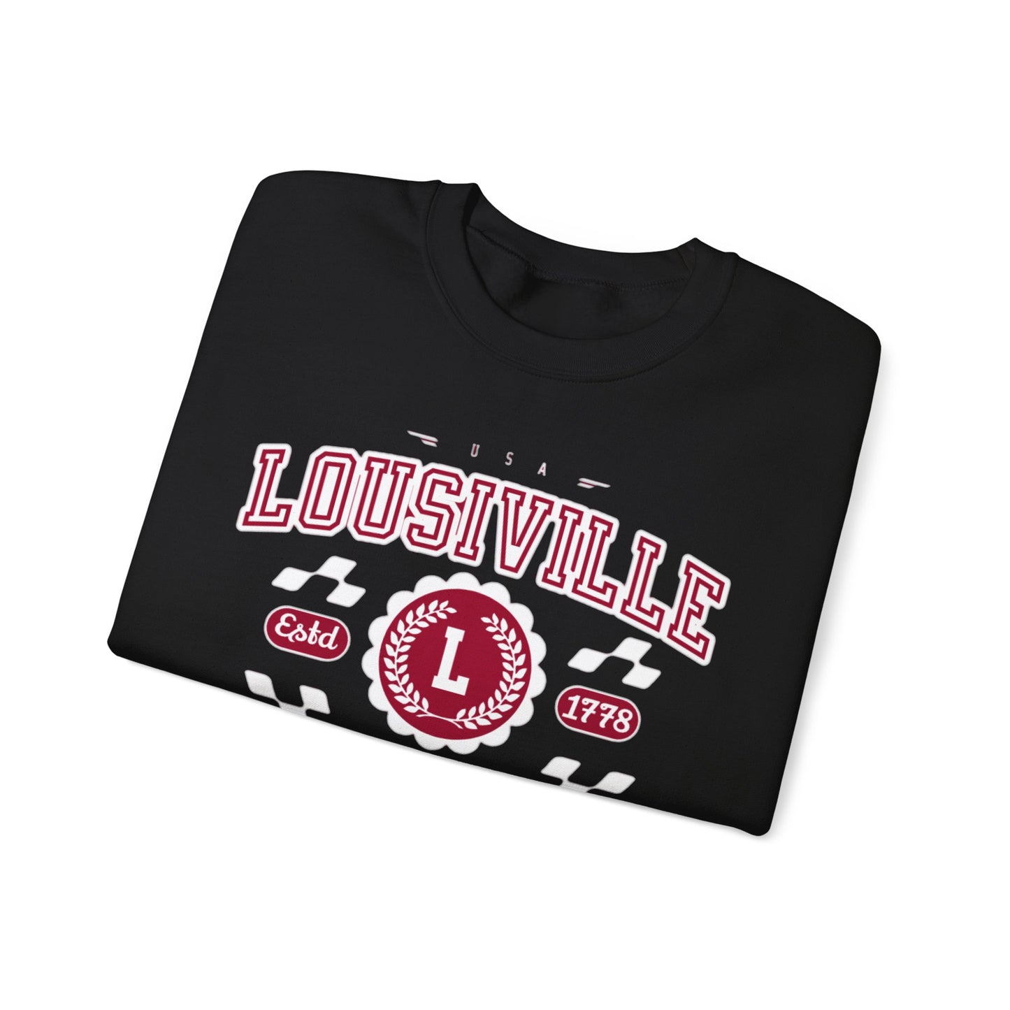 Vintage Louisville Kentucky KY Athletic Sports Design varsity pullover sweater  Crewneck Sweatshirt