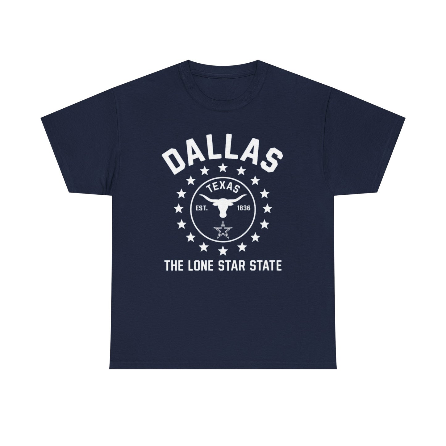 Dallas Lone Star Tee, Unisex Cotton Shirt, Texas Pride T-Shirt, Casual Wear for Festivals, Perfect Gift for Texans